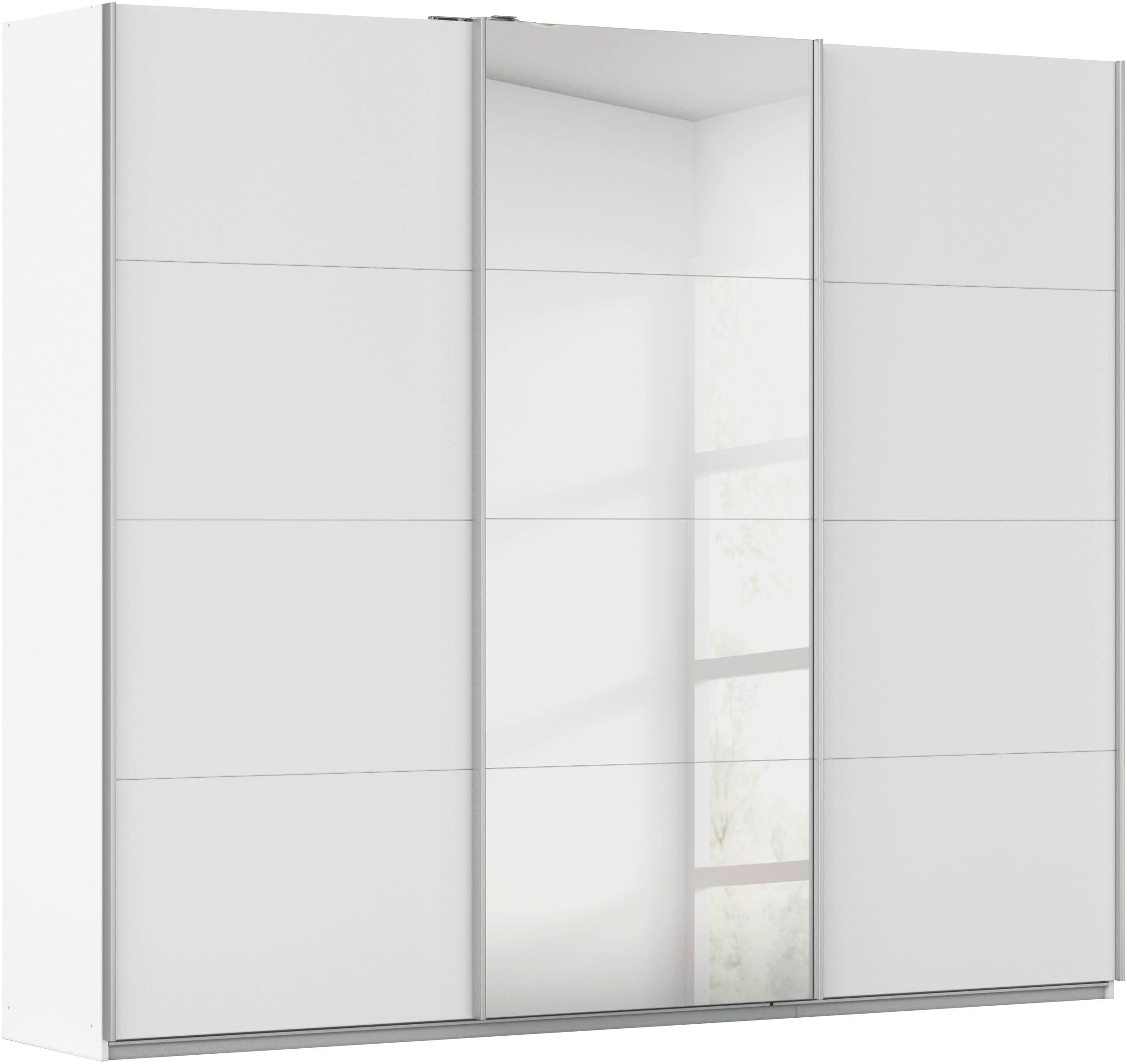 rauch Schwebetürenschrank "Kleiderschrank Schrank Garderobe Wäscheschrank Ankleide KULMBACH" Breite 271 cm, in 2 Höhen erhältlich, mit Metallgriffleisten MADE IN GERMANY