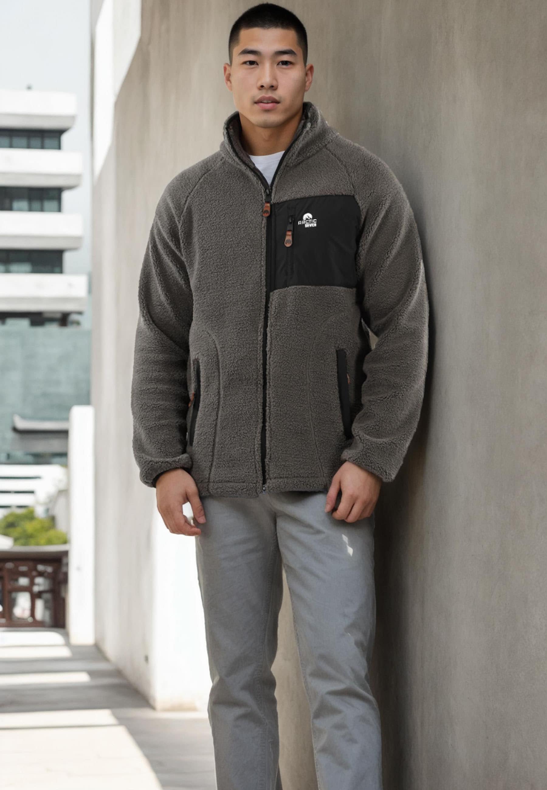 Arctic Seven Fleecejacke »ASAdvenio«, Aus hochwertigem Sherpa-Fleece