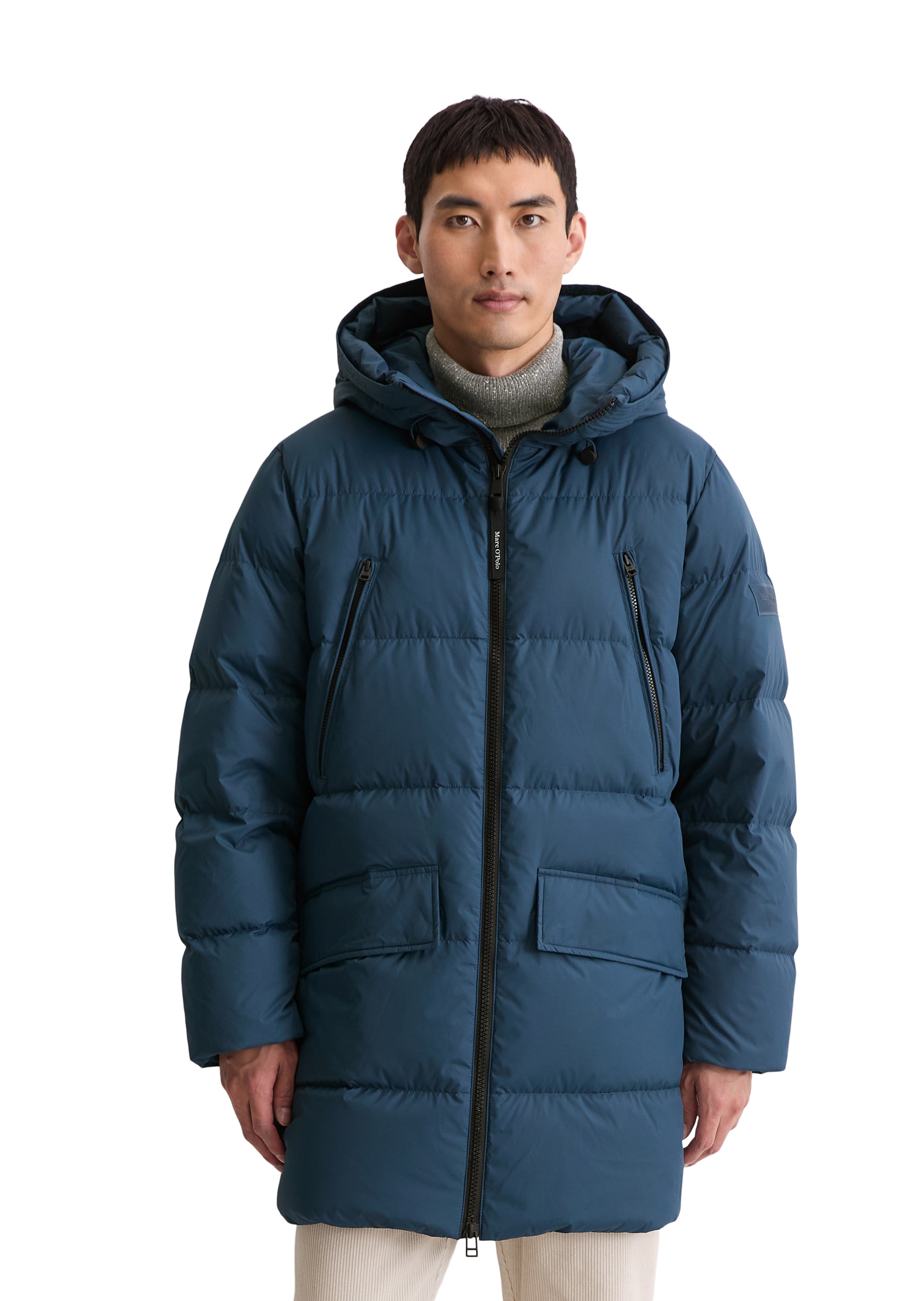 Marc OPolo Daunenjacke, mit Kapuze, Pufferjacke, regular fit, eingesetzte, günstig online kaufen