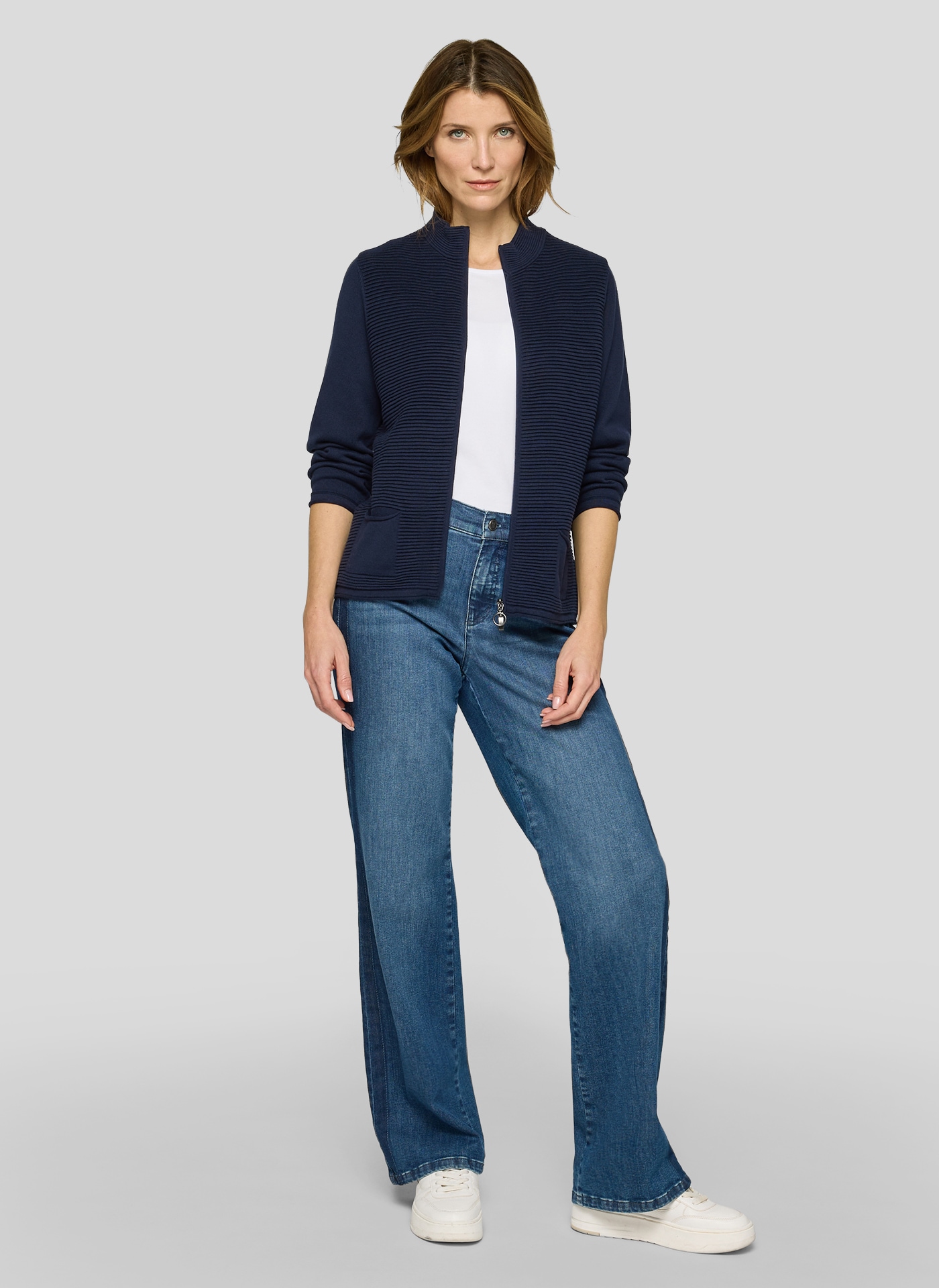 Rabe Strickjacke mit Taschen