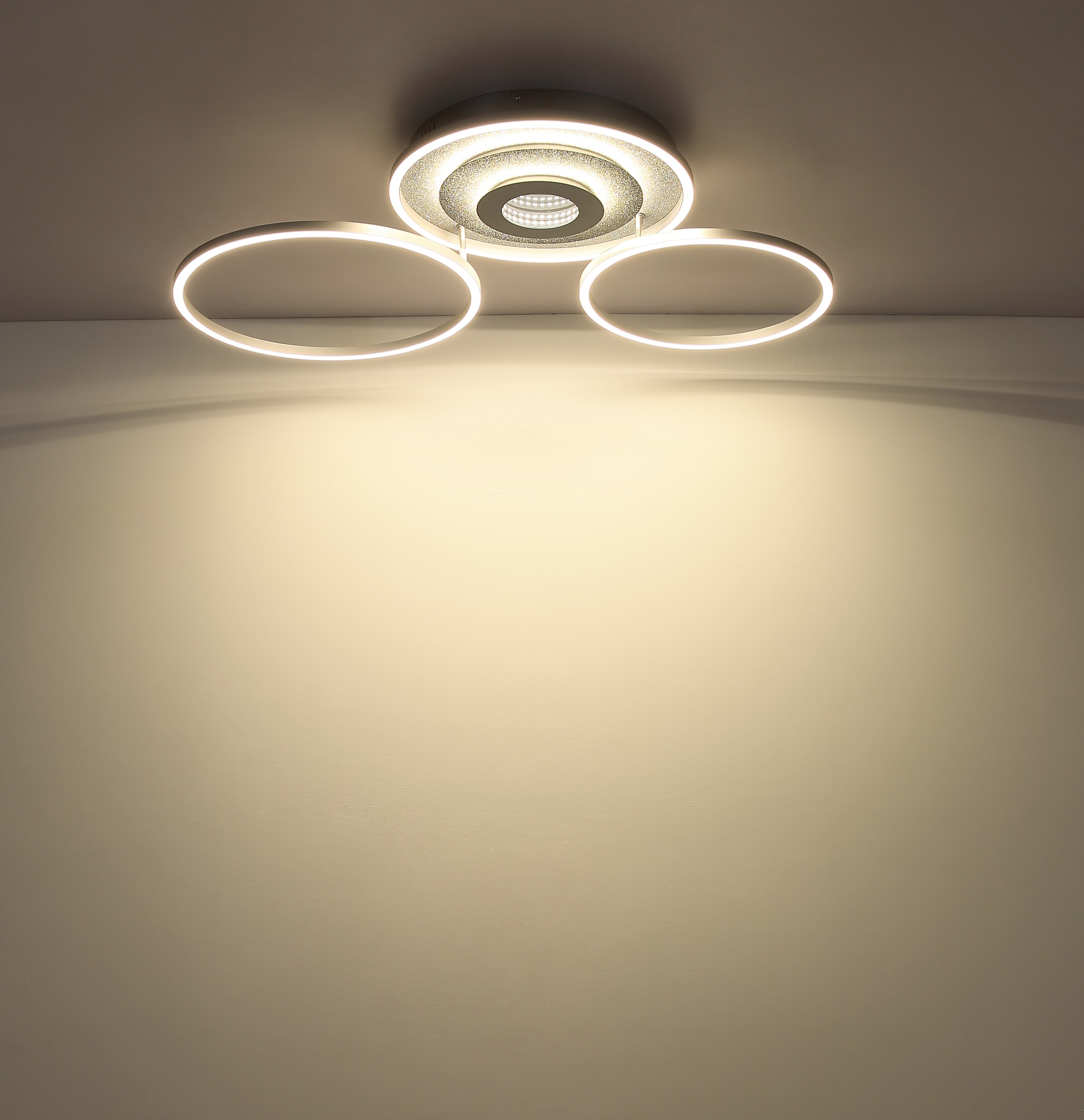 GLOBO LIGHTING Deckenleuchte »MILES« LED-Modul 1 Stk. LED-Deckenleuchte mit 3D-Effekt, dimmbar, modern & hell
