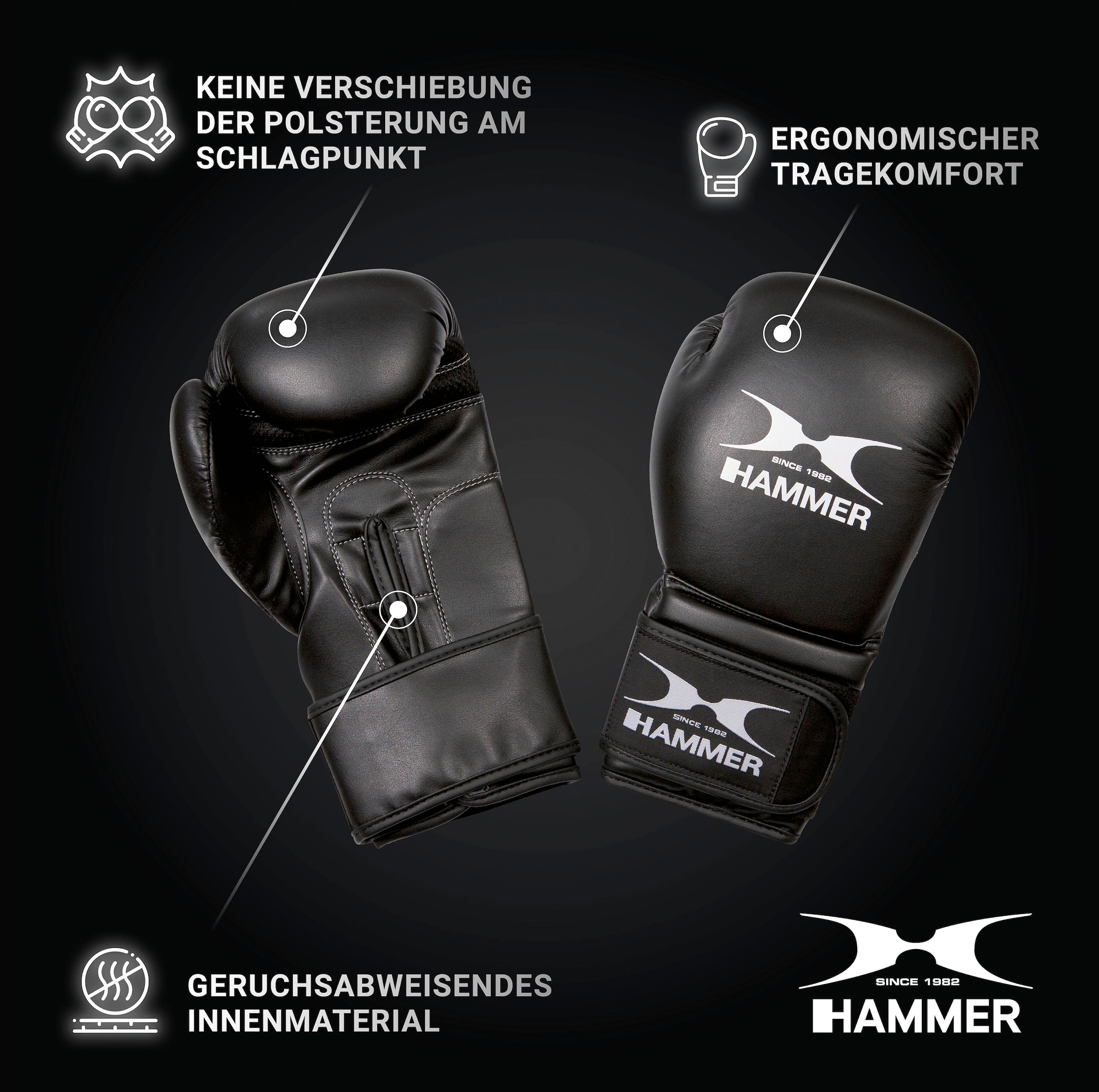 Hammer Boxsack »Sparring Professional«, (Set, mit Trainings-DVD-mit  Boxhandschuhen-mit Sprungseil-mit Haken) auf Rechnung | BAUR