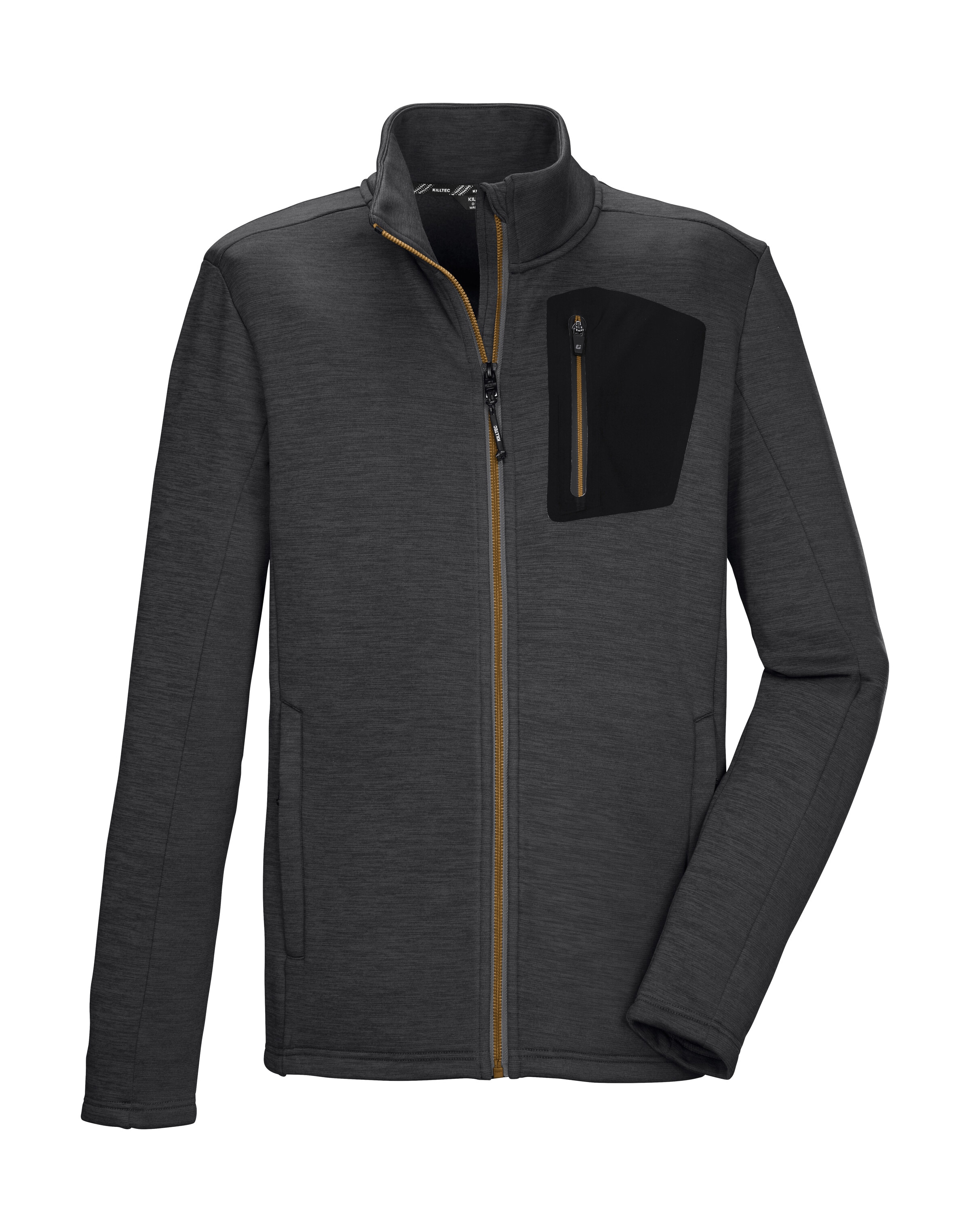 Killtec Strickjacke "KOW 80 MN FLX JCKT" Powerstretchjacke mit Melange-Optik, Stretch, Zipper-Taschen