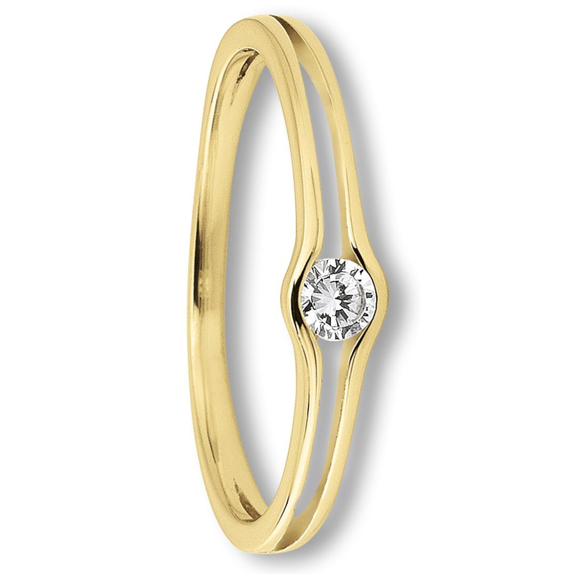 Goldring ONE ELEMENT "Zirkonia Ring aus 333 Gelbgold Zirkonia Ring aus 333 Gelbgold" Gr. 60, gold, Fingerringe, Damen, 60,mit Zirkonia, Gelbgold 333 Gold, Gelbgold 333, Gold, Goldring, Kleines Statement – persönlich, stilvoll, alltagstauglich