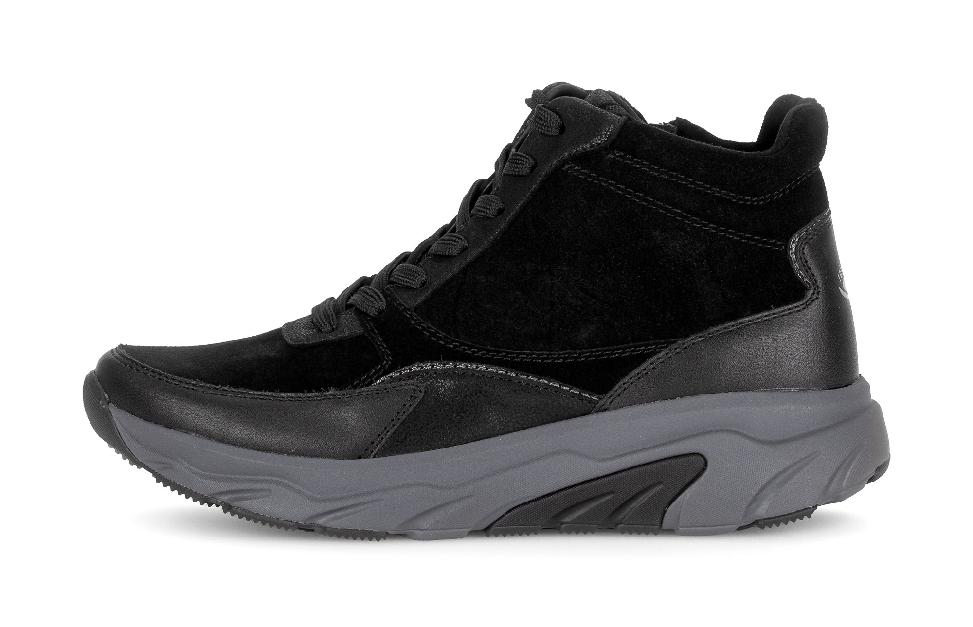 Gabor Rollingsoft Keilsneaker, Schnürboots, High Top-Sneaker, Komfortschuh, gepolsterter Schaftrand