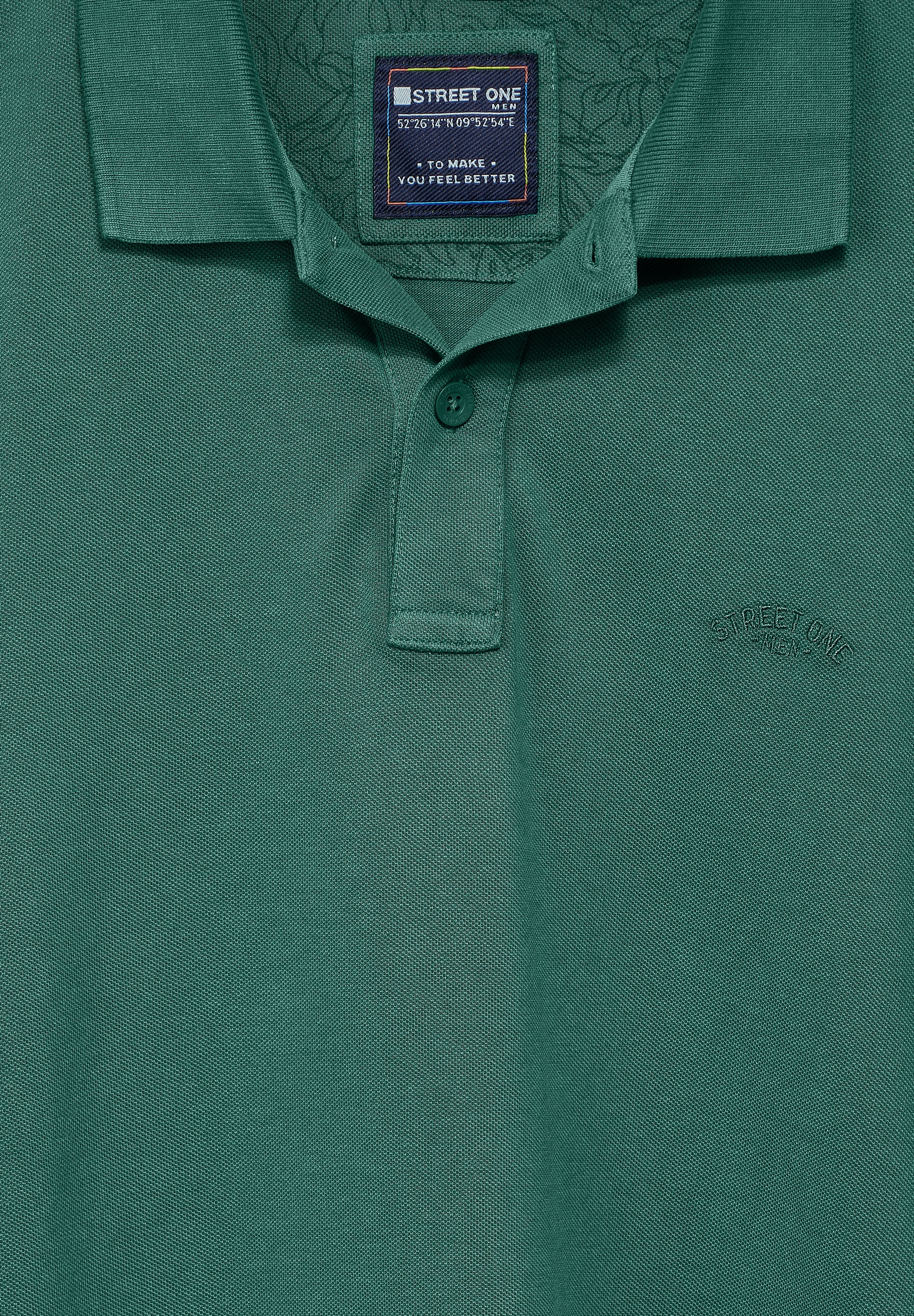 STREET ONE MEN Poloshirt, aus reiner Baumwolle