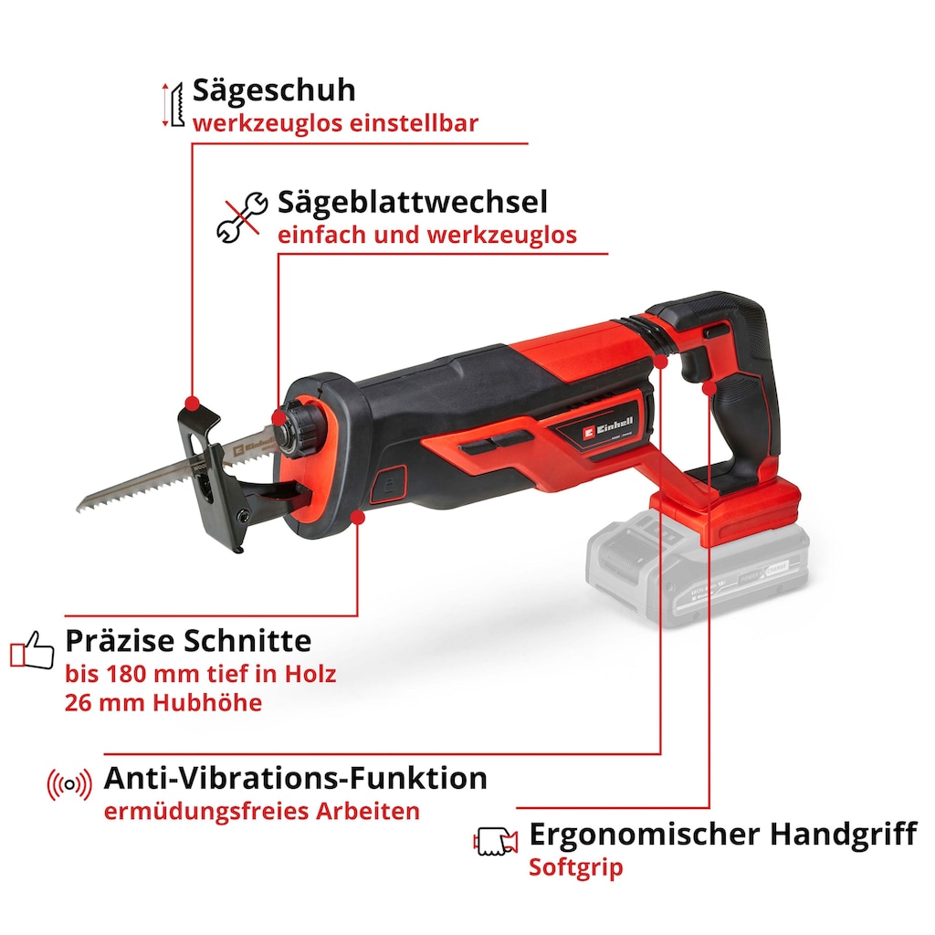 Einhell Säbelsäge »TE-AP 18/26 Li - Solo«