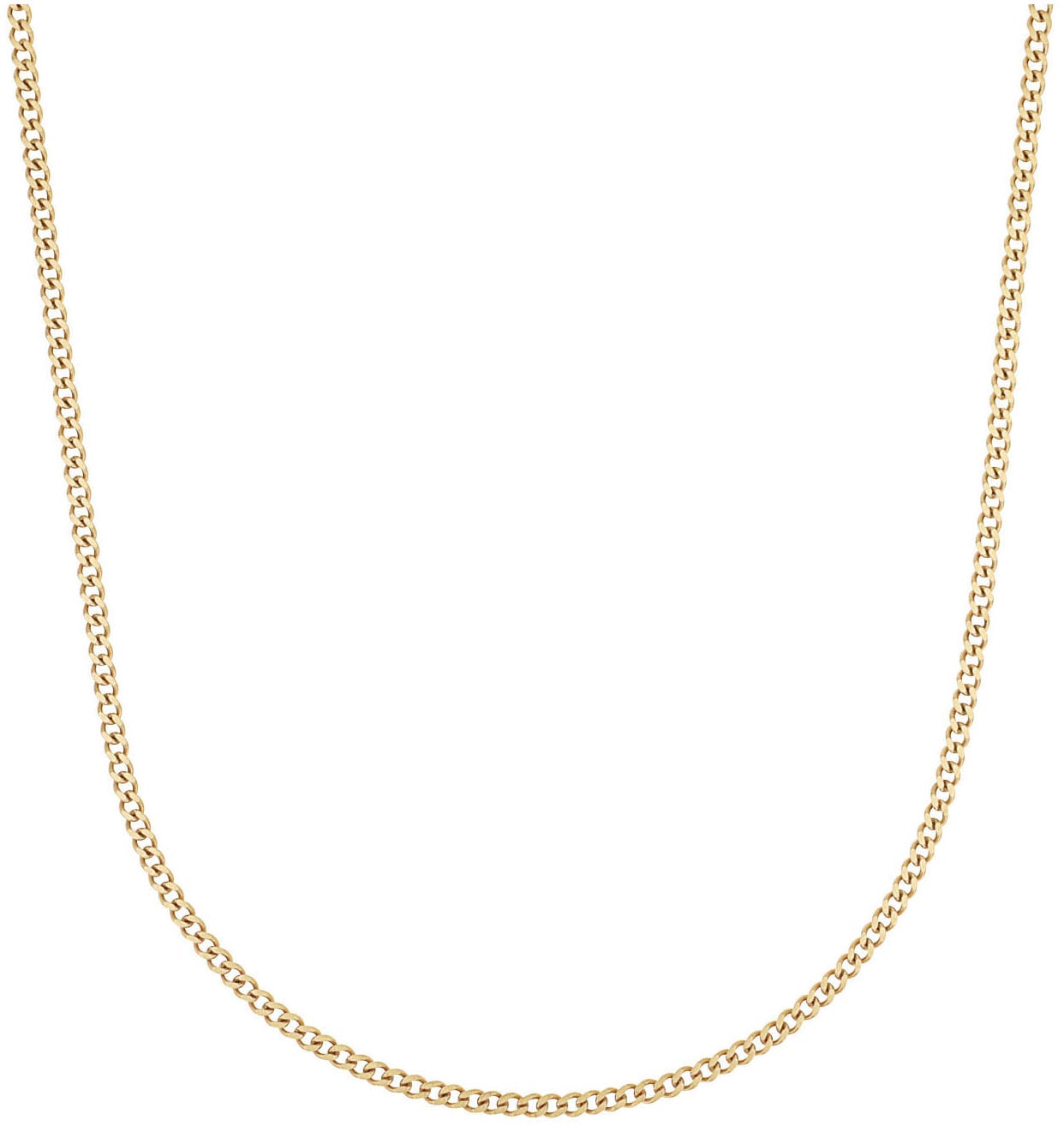 AMOR Damen Collierkettchen "Panzerkettengliederung", 45, Edelstahl, B: 2,2mm, gold, Edelstahl, B:2,2mm, Halsketten