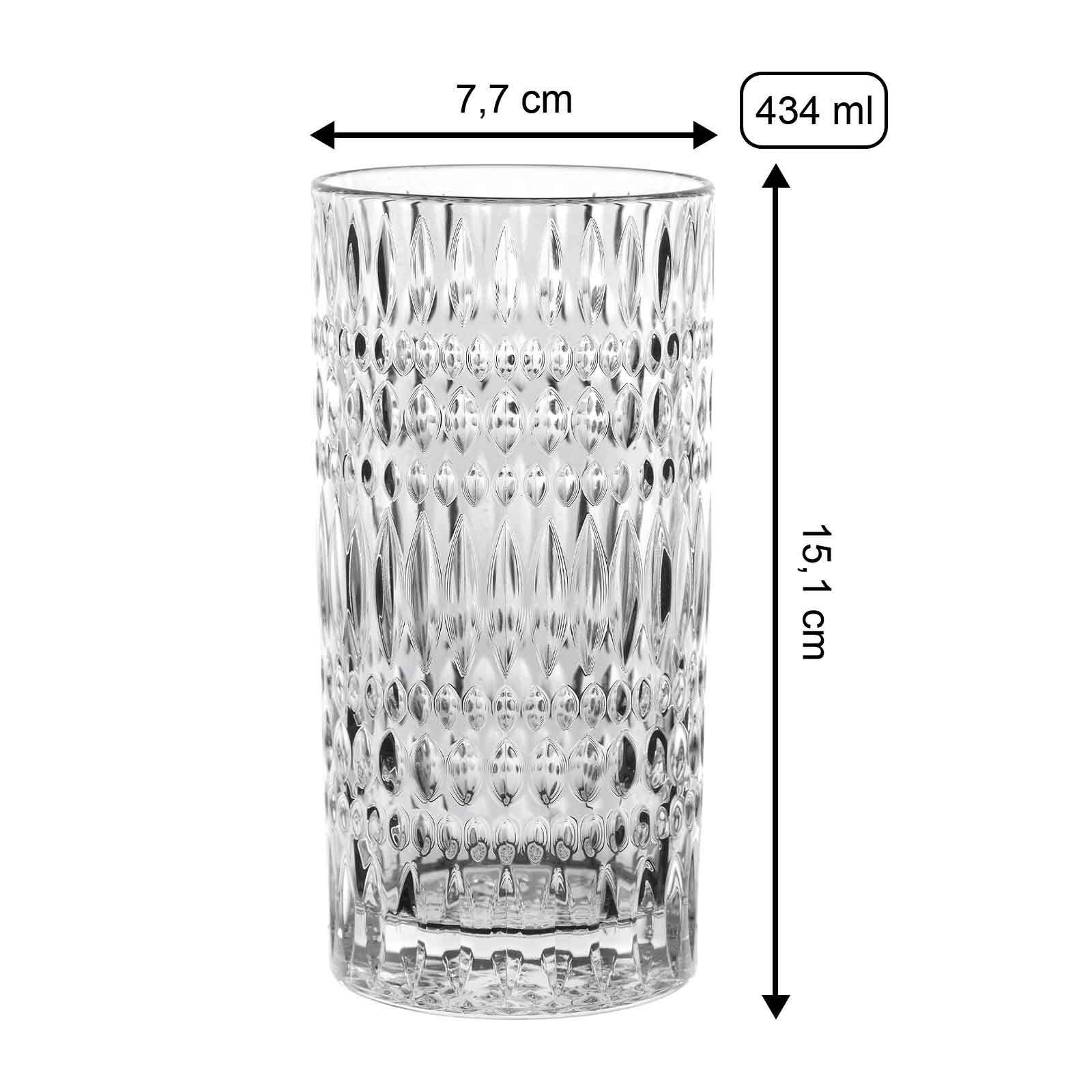 Thumbnail - Nachtmann Gläser-Set "Longdrink & Becher Set Ethno 12er Set transparent"