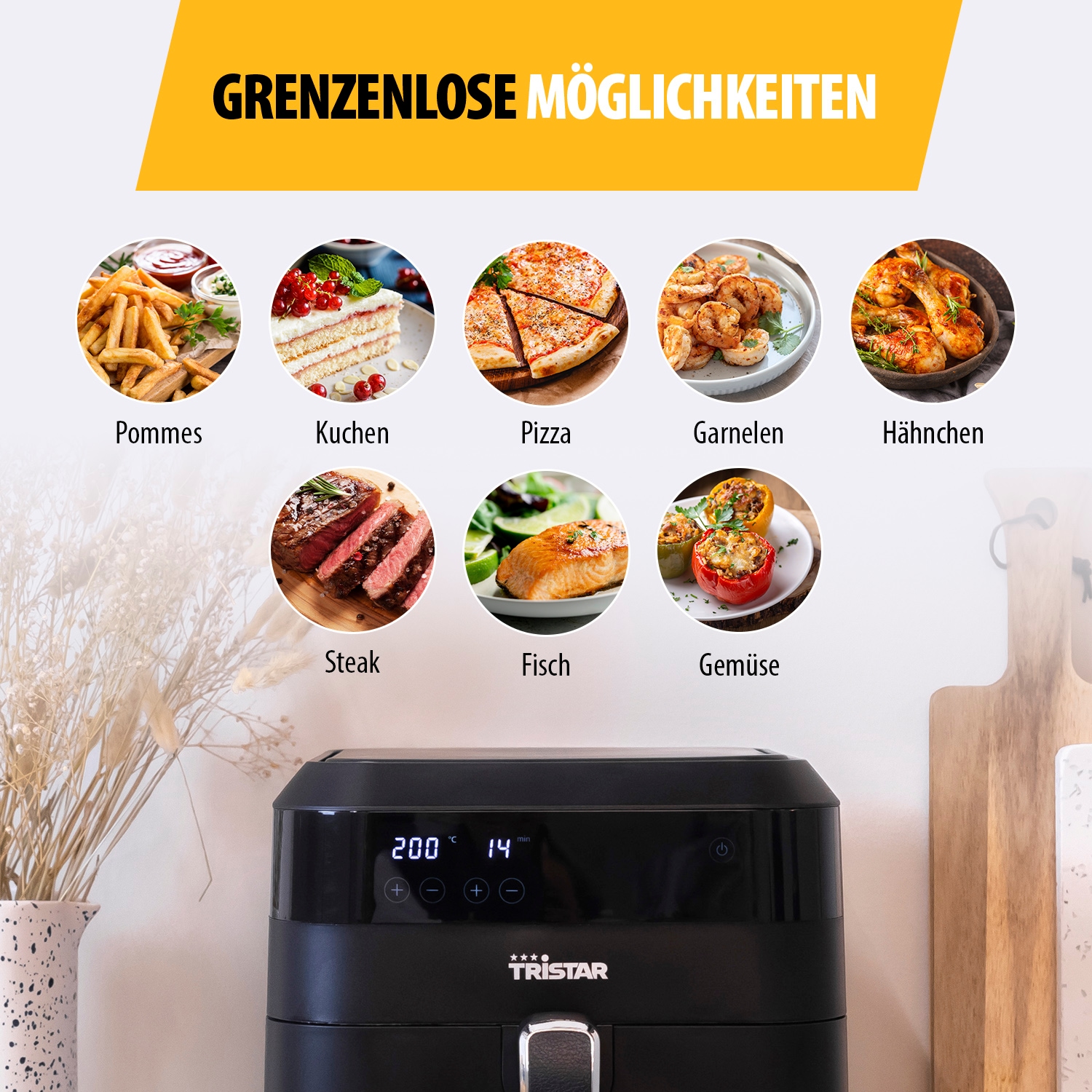 Tristar Heißluftfritteuse »FR6999 XXL«, 1700 W, Fassungsvermögen 6 l