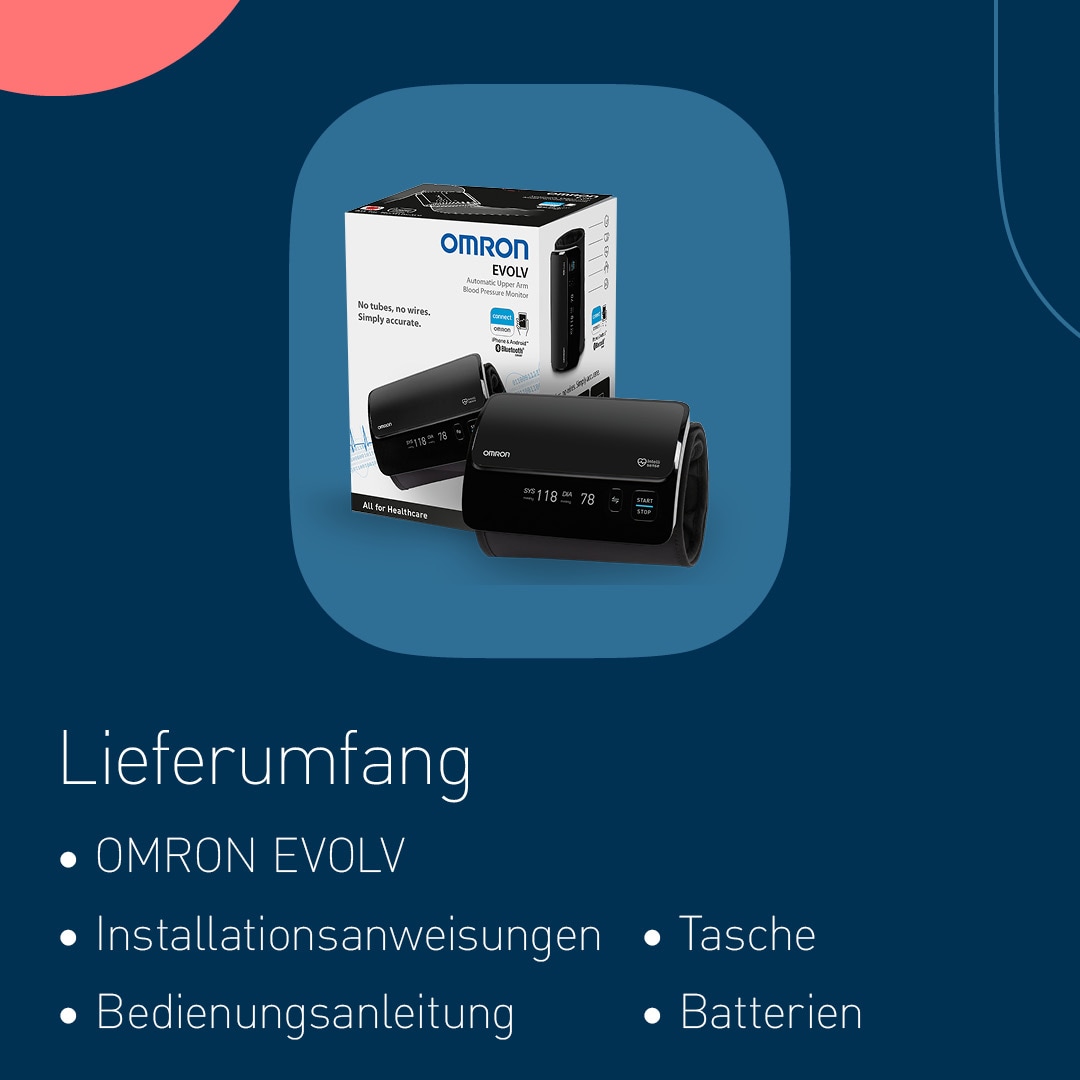 Omron Oberarm-Blutdruckmessgerät »EVOLV (HEM-7600T-E)«, mit kostenloser App