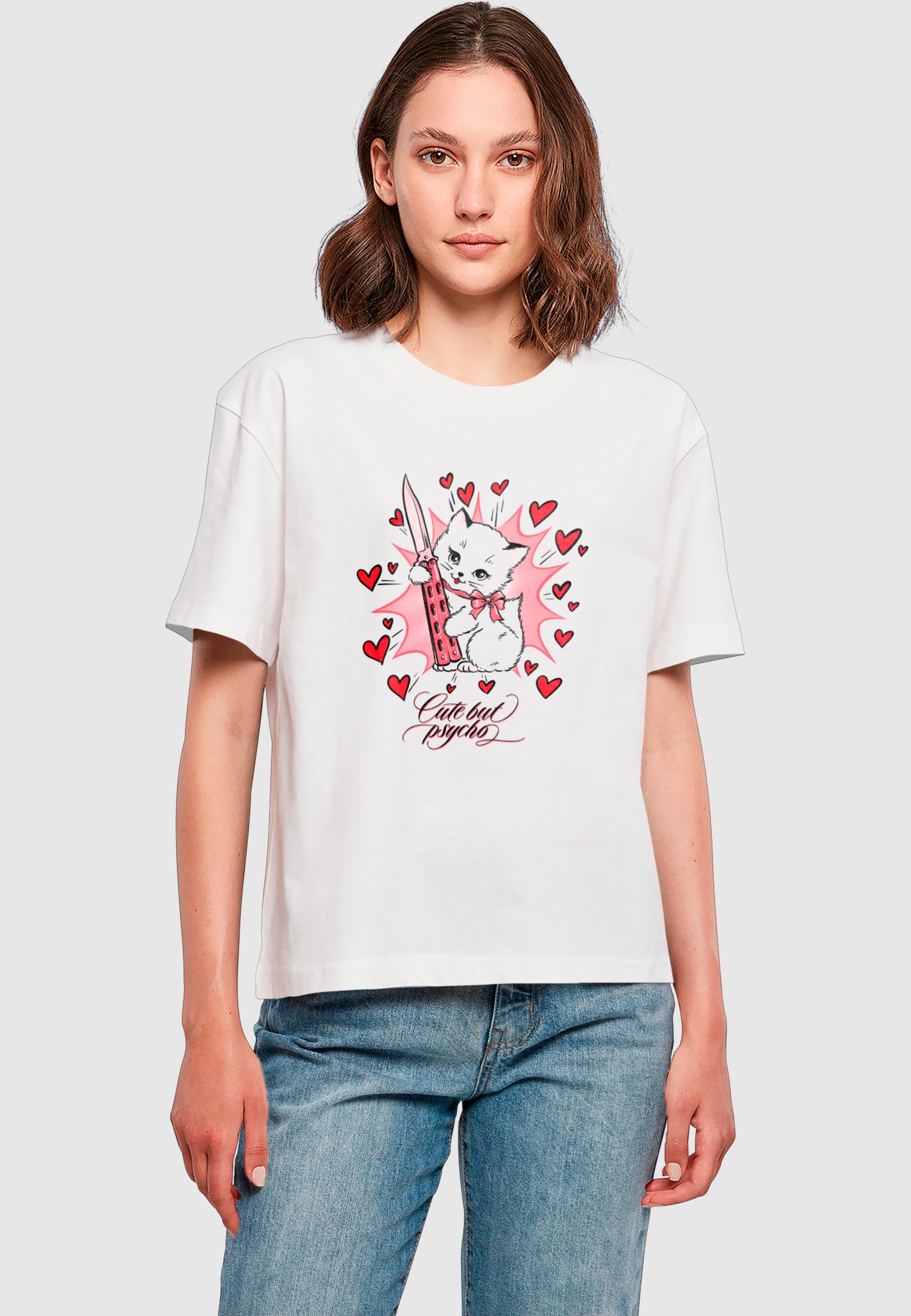 Miss Tee T-Shirt »Miss Tee Psycho Kitty Tee« 1 Stk.
