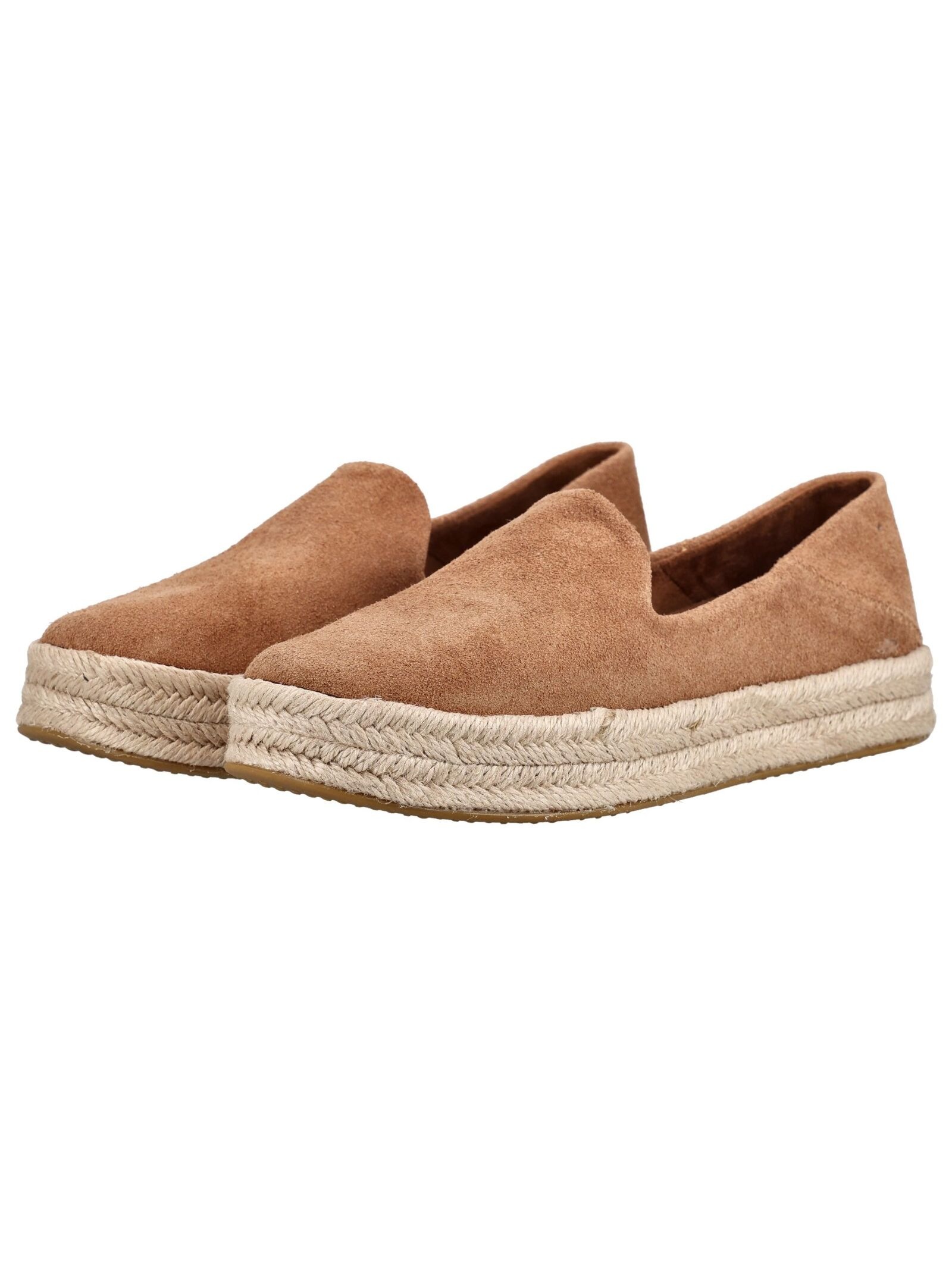 Espadrille TOMS "TOMS Halbschuhe Leder", Damen, Gr. 37,5, mittelbraun, Leder, Schuhe Espadrille 3