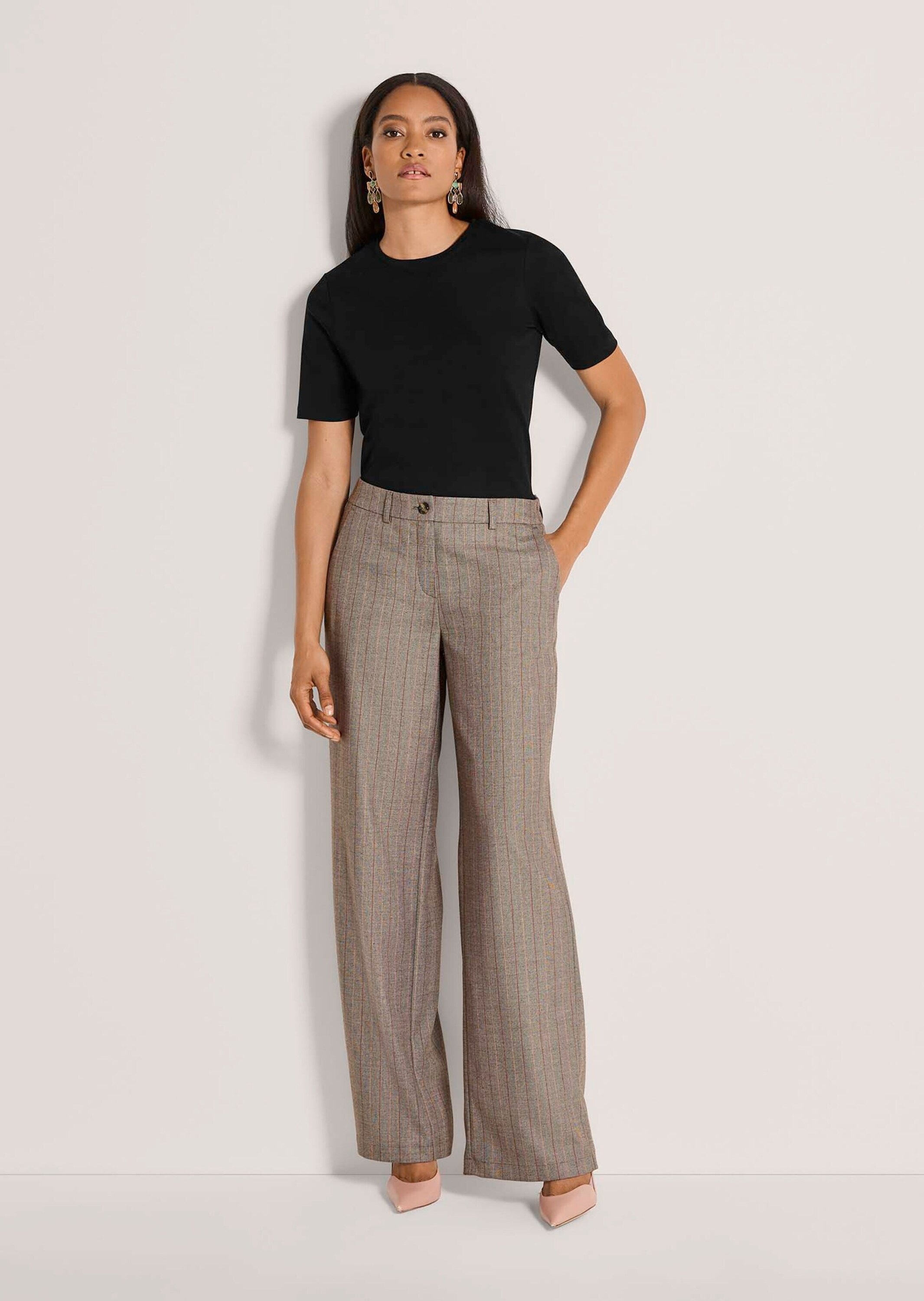 MADELEINE Palazzohose »Hose Wide-Leg-Hose mit Nadelstreifen«