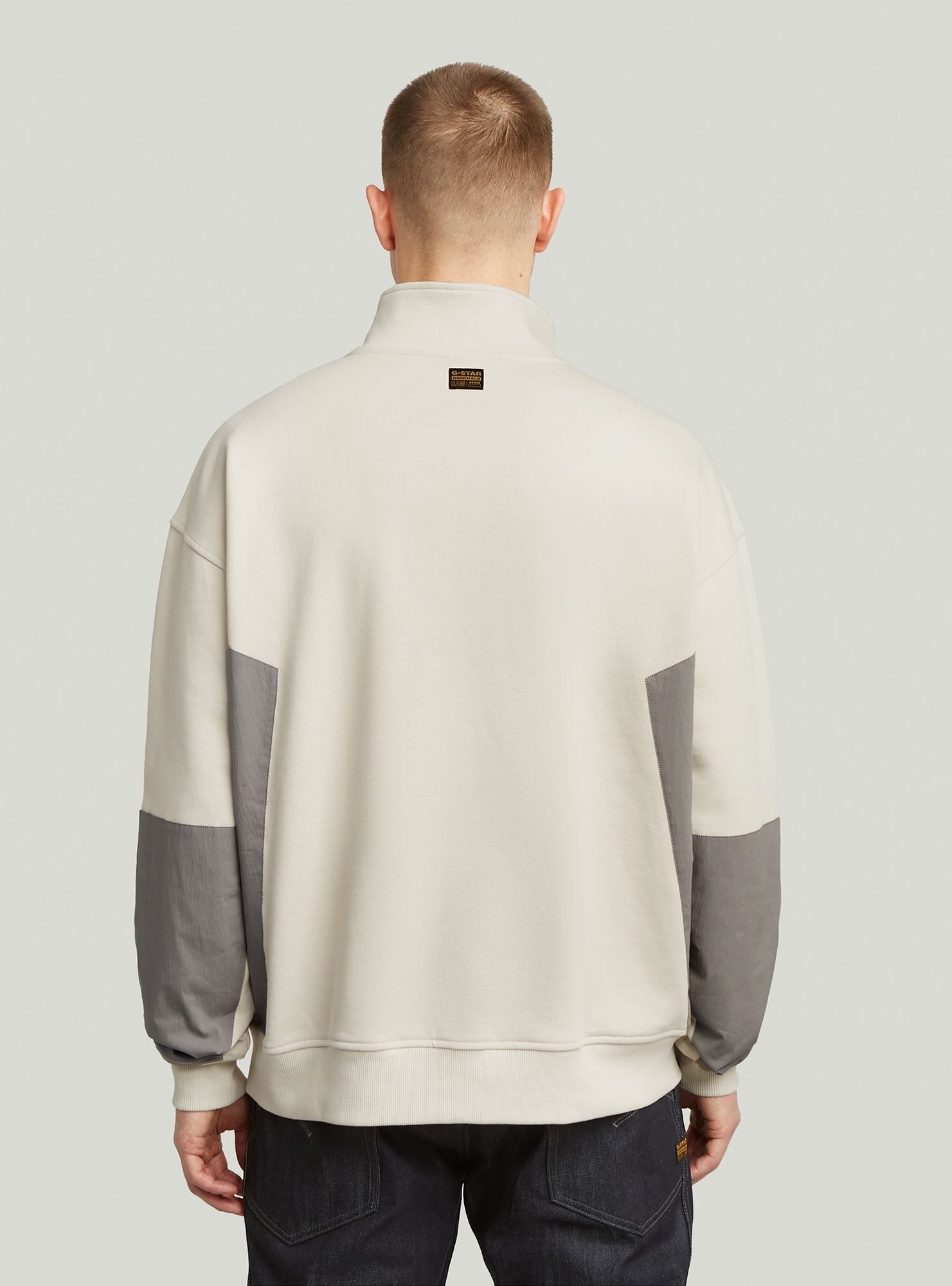 G-STAR Longpullover "Fabric Mix Half Zip Sweater" günstig online kaufen