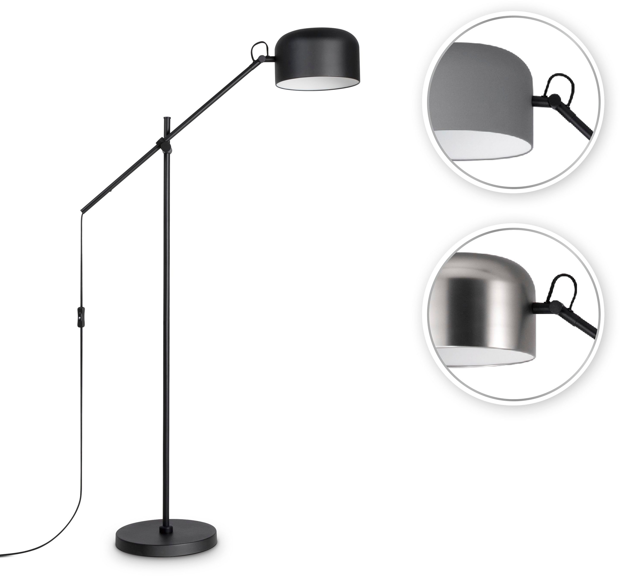 Paco Home Stehlampe »BOWL«, 1 flammig, Leuchtmittel E27 | ohne Leuchtmittel