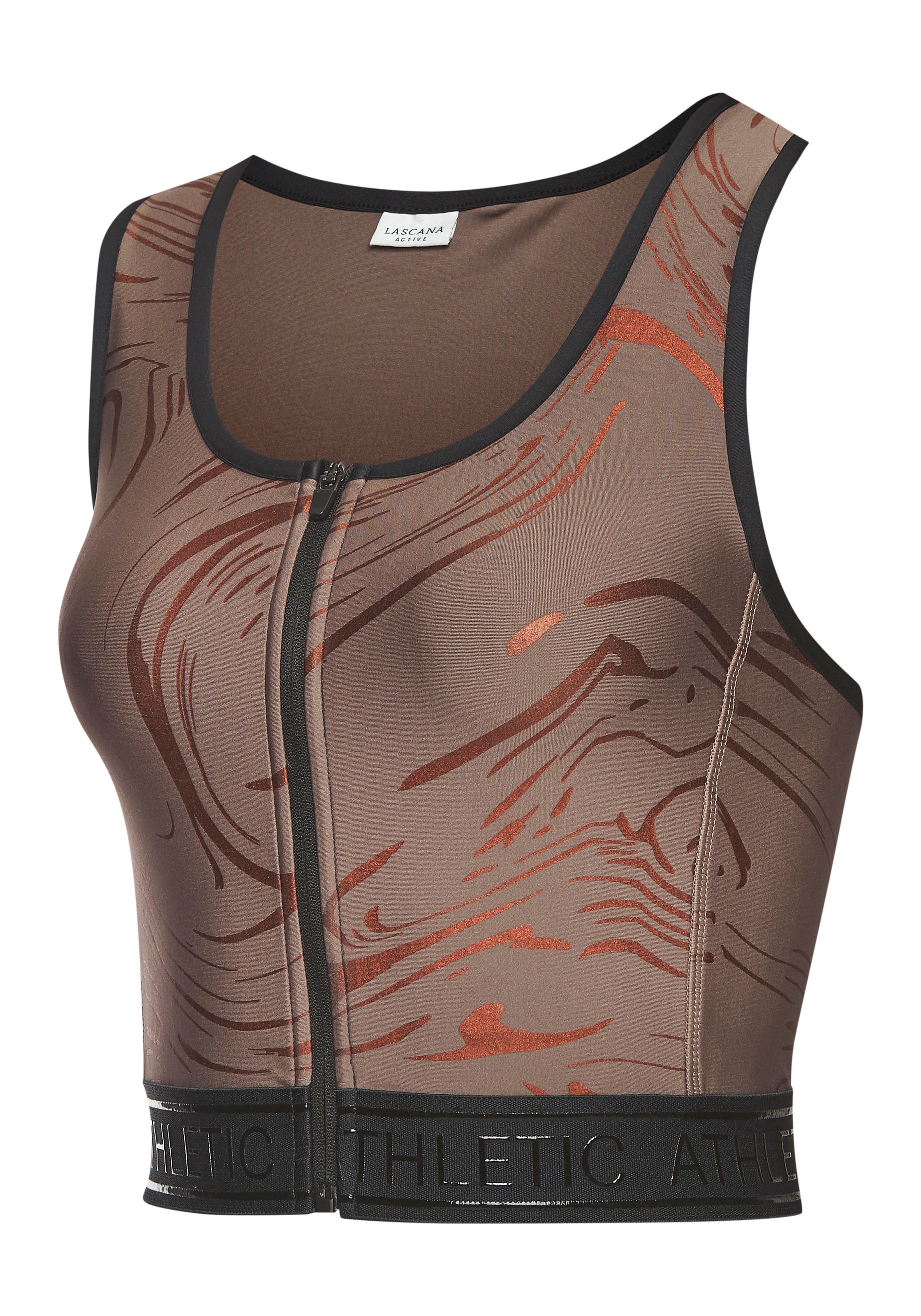 LASCANA ACTIVE Funktionstop Glänzender 3D Schriftzug auf dem Bund