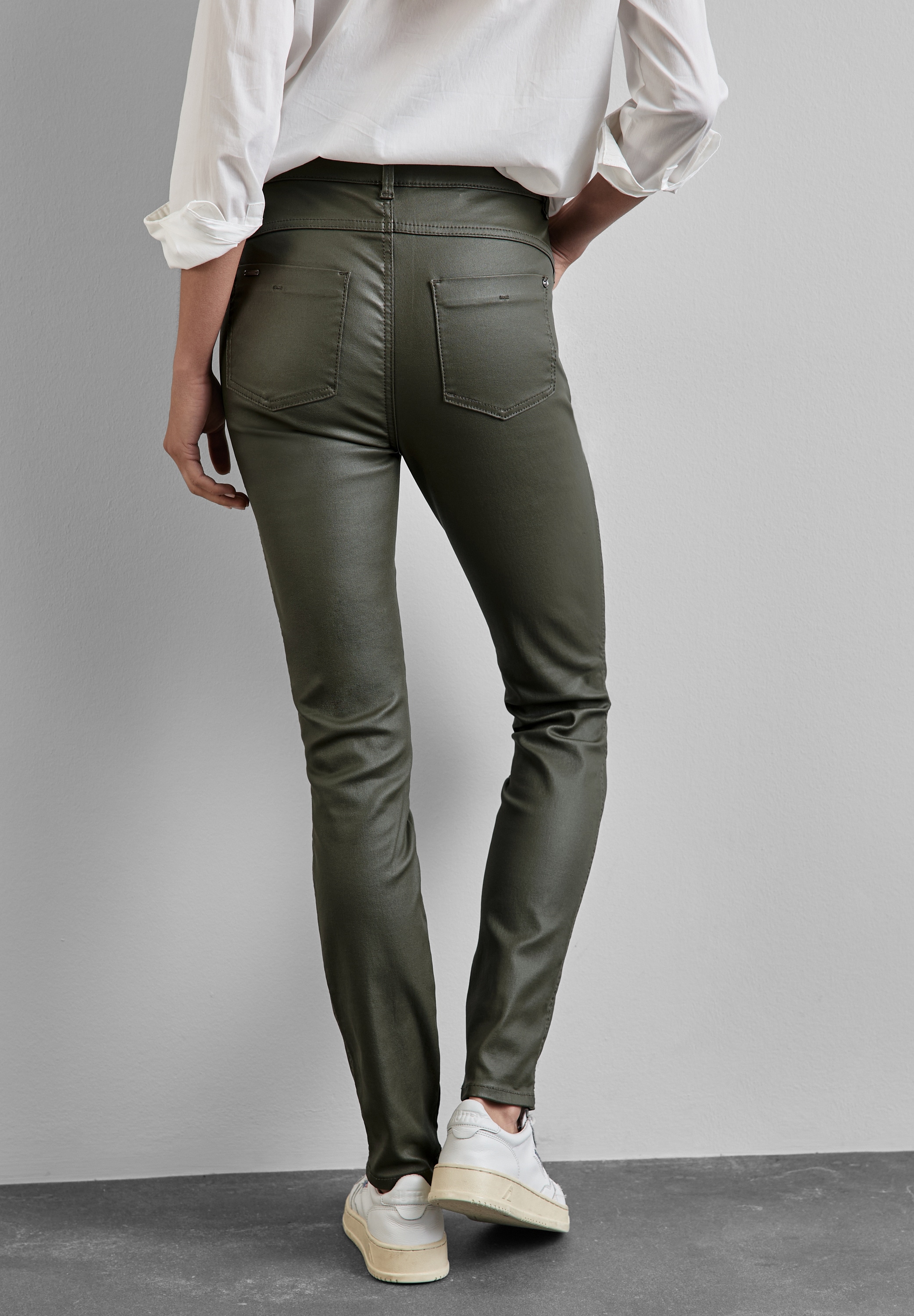 STREET ONE Lederimitathose, High Waist günstig online kaufen