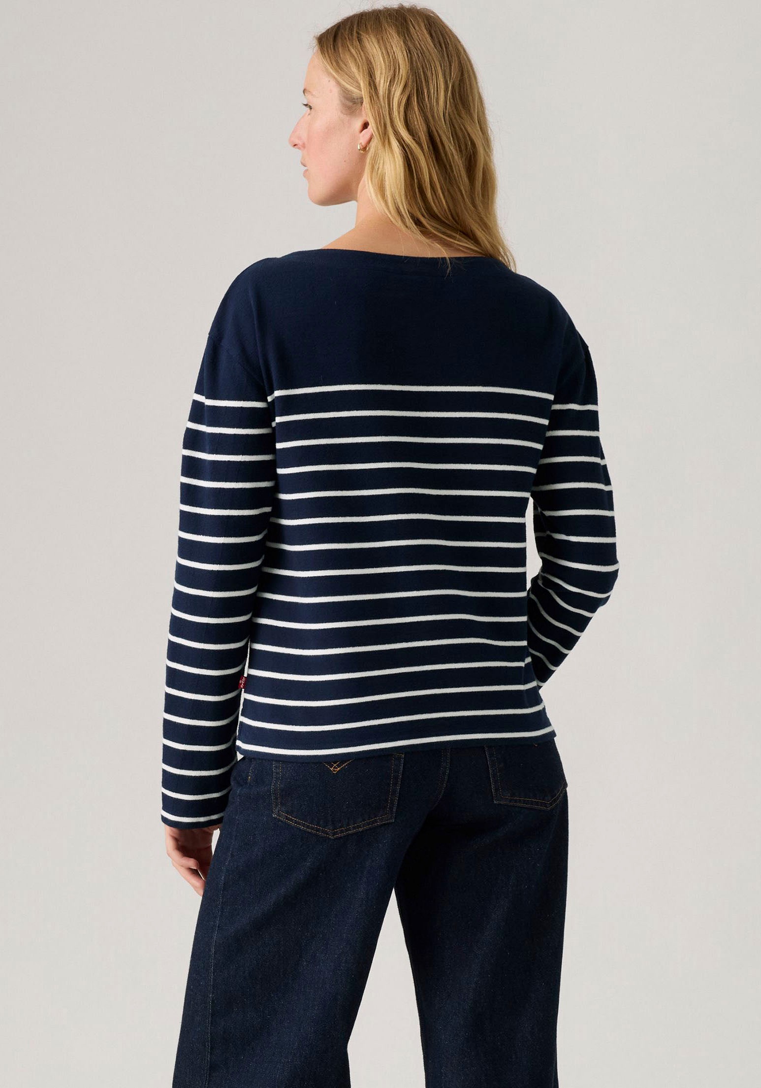 Thumbnail - Levis Langarmshirt "MARIN STRIPE TOP", Saum mit kurzen Seitenschlitzen