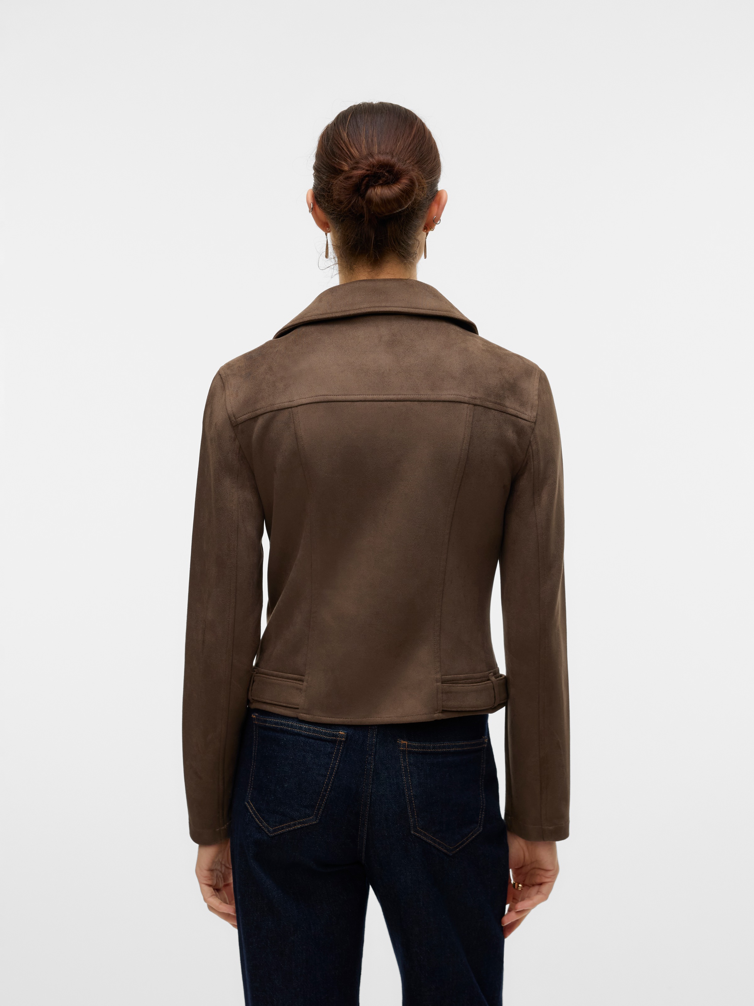 Vero Moda Veste En Cuir Jose Short Chocolate Chip XL Femme 2