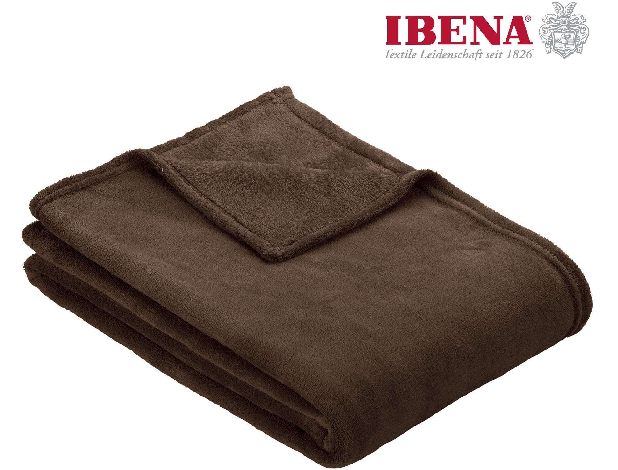 IBENA Wohndecke "Uni Fleecedecke Olbia", einfarbig schick, Kuscheldecke