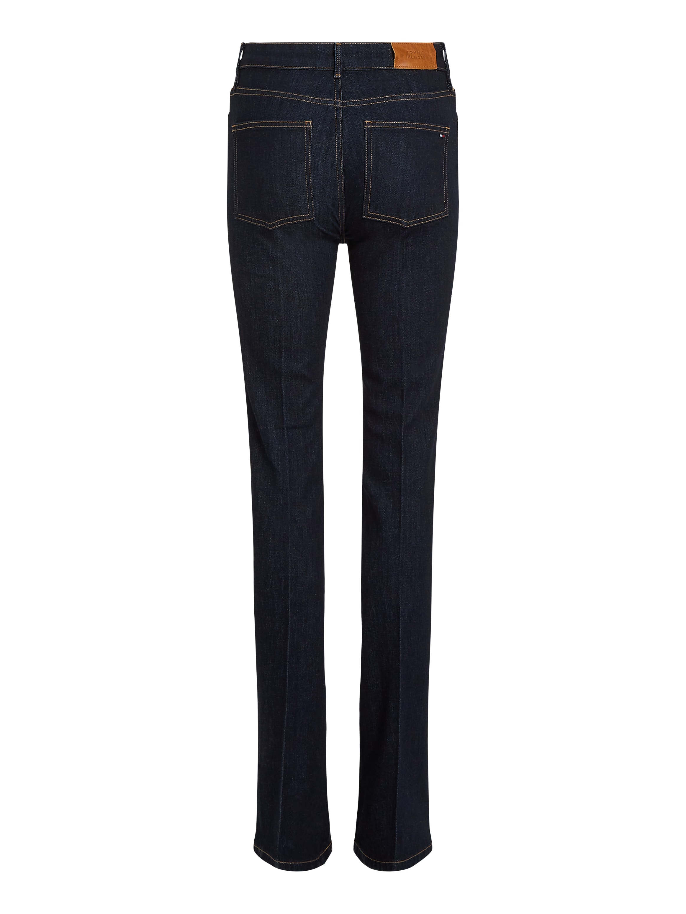 Tommy Hilfiger Bootcut-Jeans »Bootcut Regular Waist«, mittlere normale Leibhöhe, mit Bügelfalten, mit Nieten