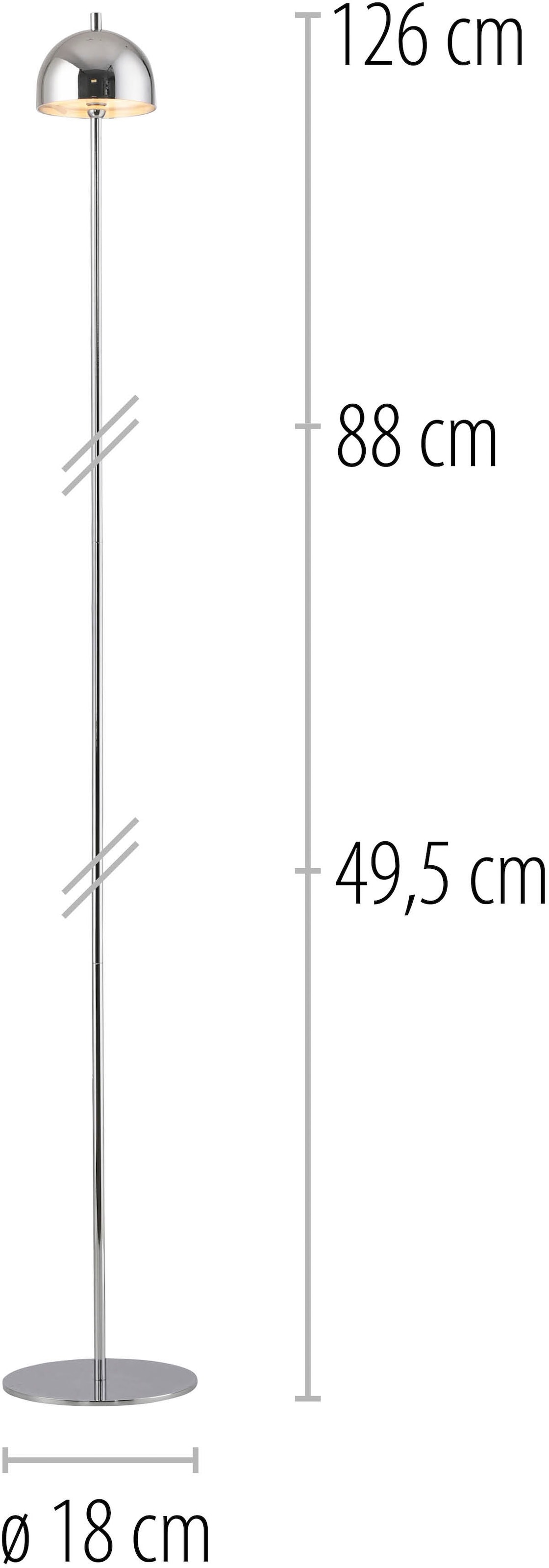 SCHÖNER WOHNEN-Kollektion LED Stehlampe »BELLIS« LED-Board 1 Stk. Warmweiß SCHÖNER WOHNEN Kollektion, Touchdimmer, Memoryfunktion, IP54, Akku