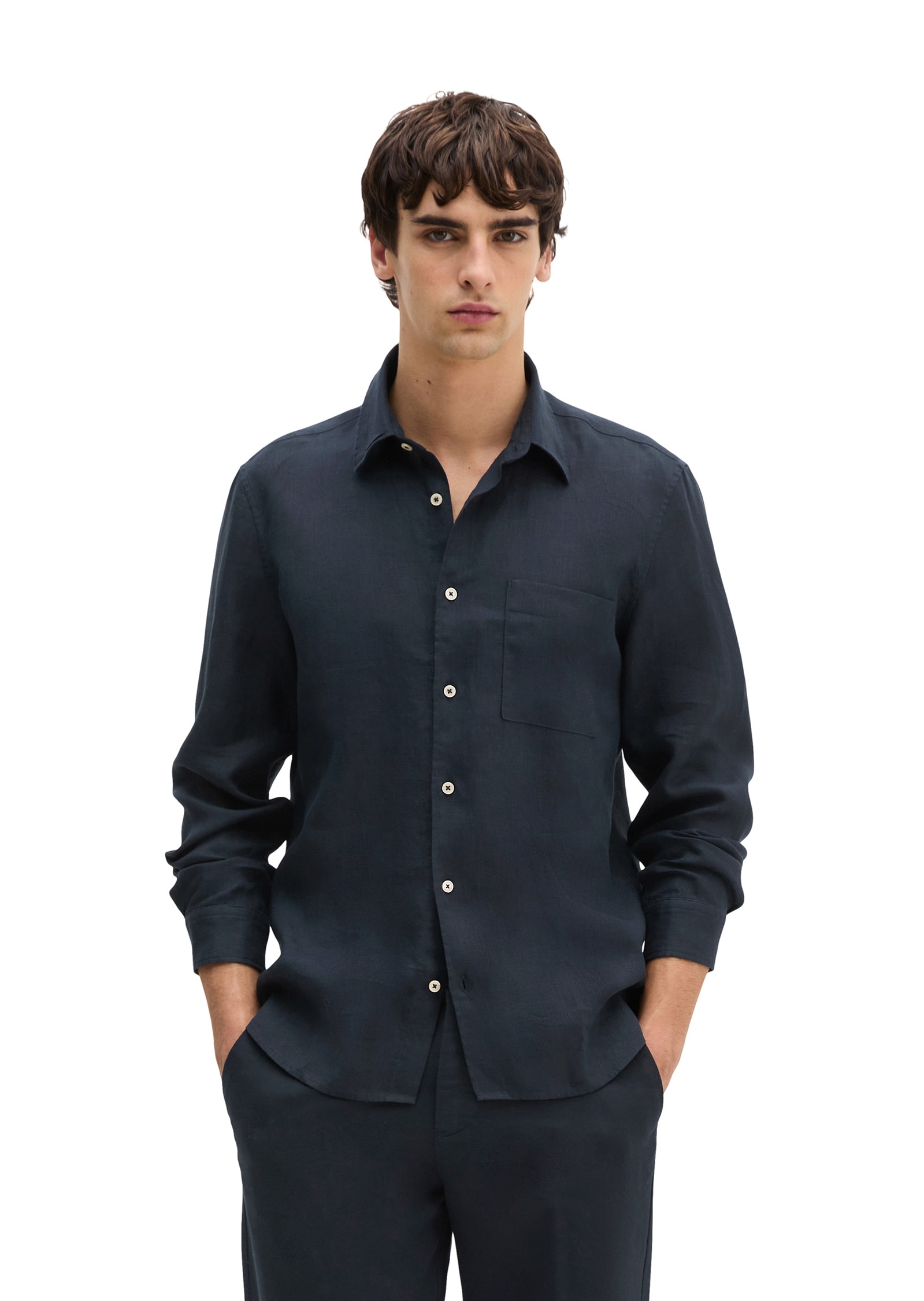 Marc OPolo Langarmhemd "aus reinem Leinen" günstig online kaufen