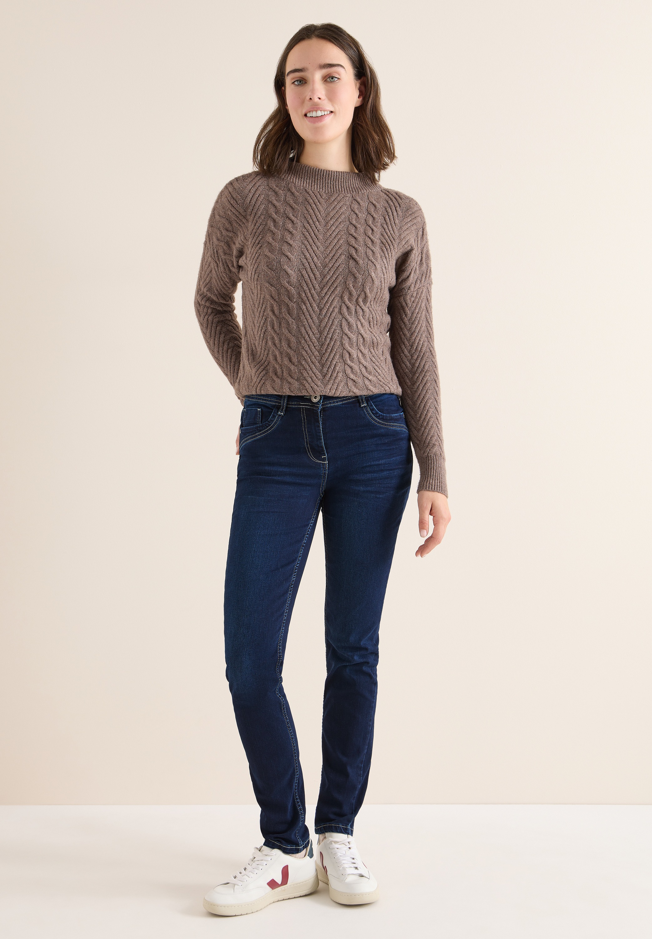 CECIL Vicky Skinny Jeans Dark Blue Wash 30/32 3