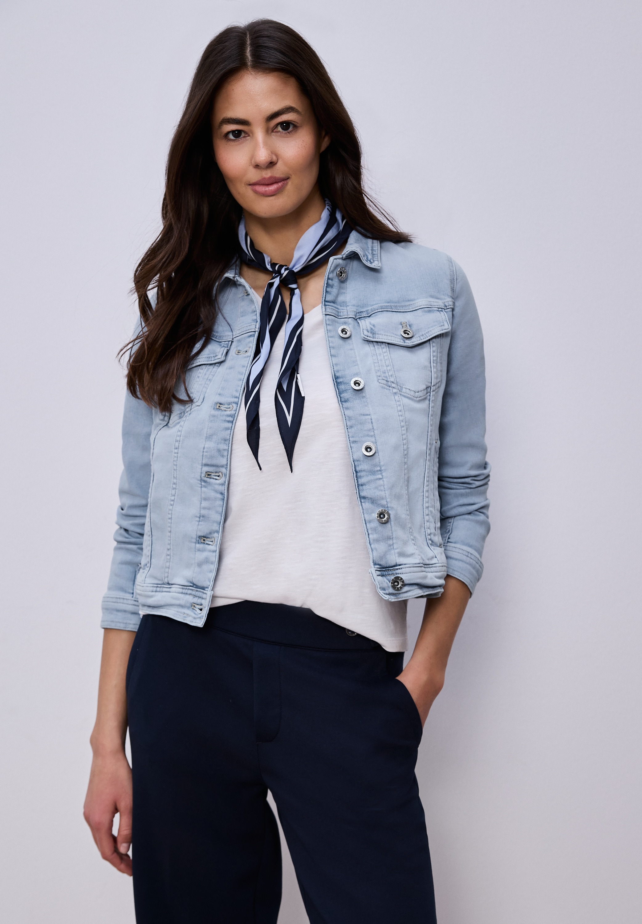 STREET ONE Jeansjacke mit Brust Taschen günstig online kaufen