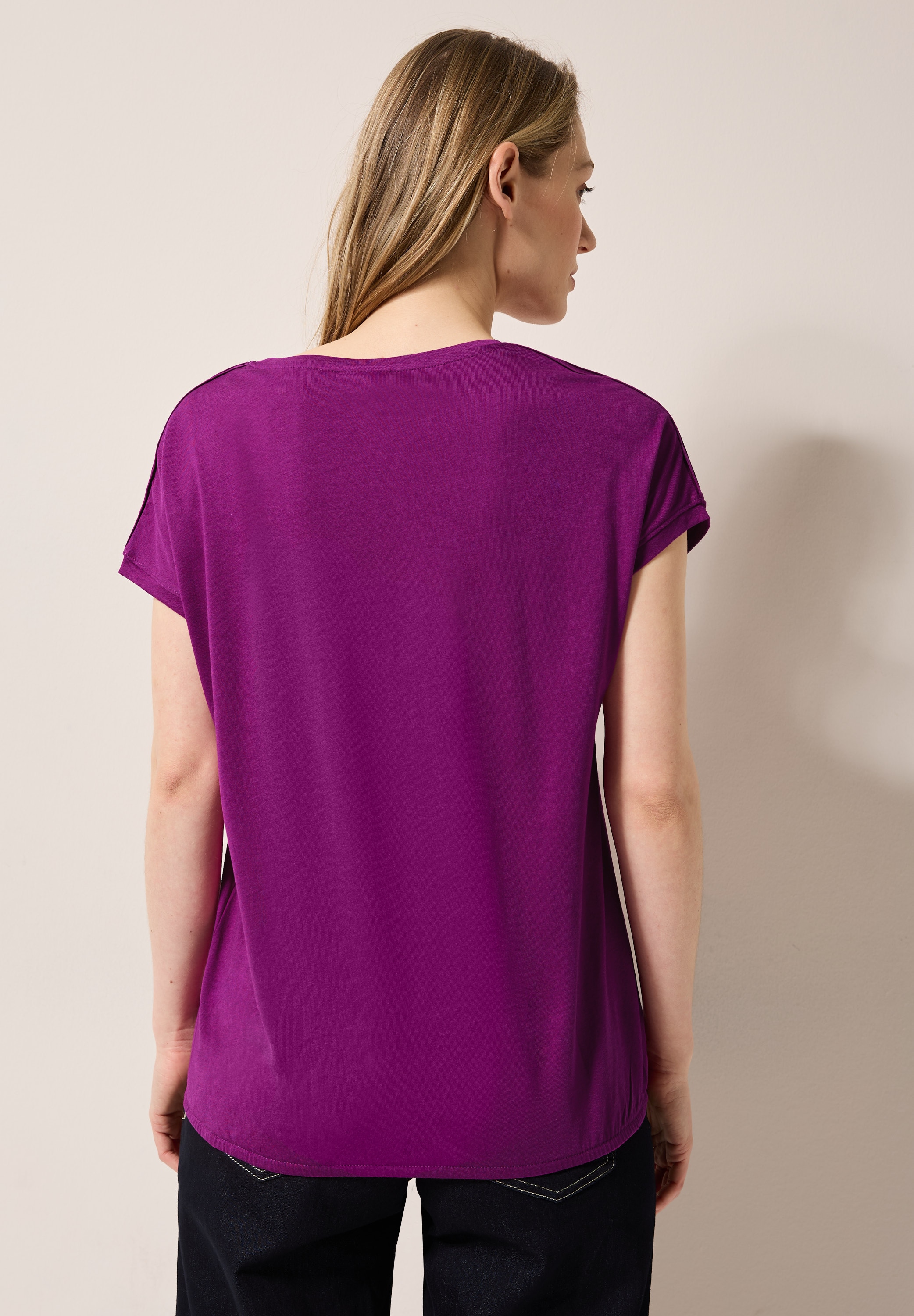 Cecil V-Shirt, mit Elastiksaum