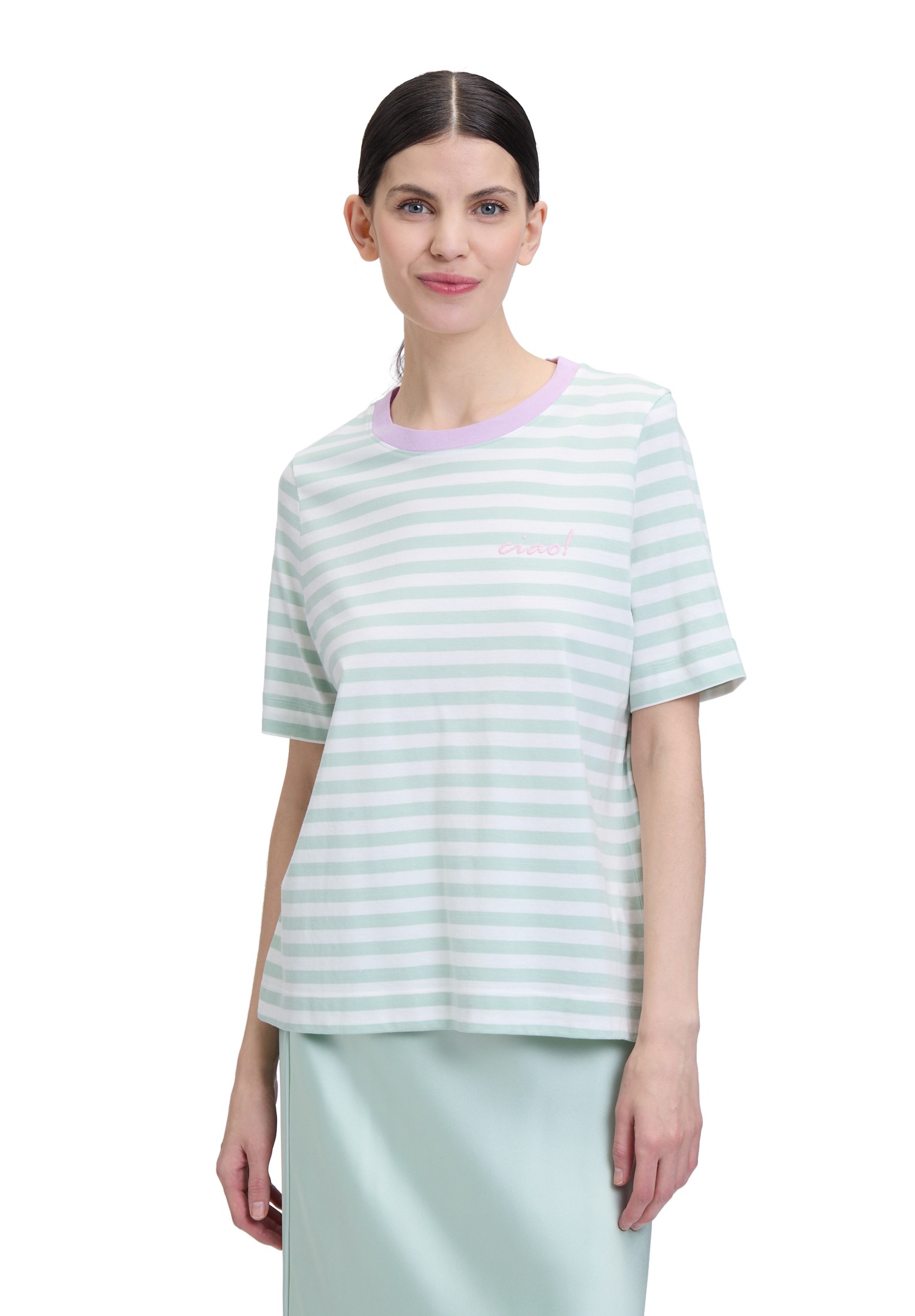 Cartoon Kurzarmshirt "Cartoon Damen Streifenshirt mit Rundhalsausschnitt", günstig online kaufen