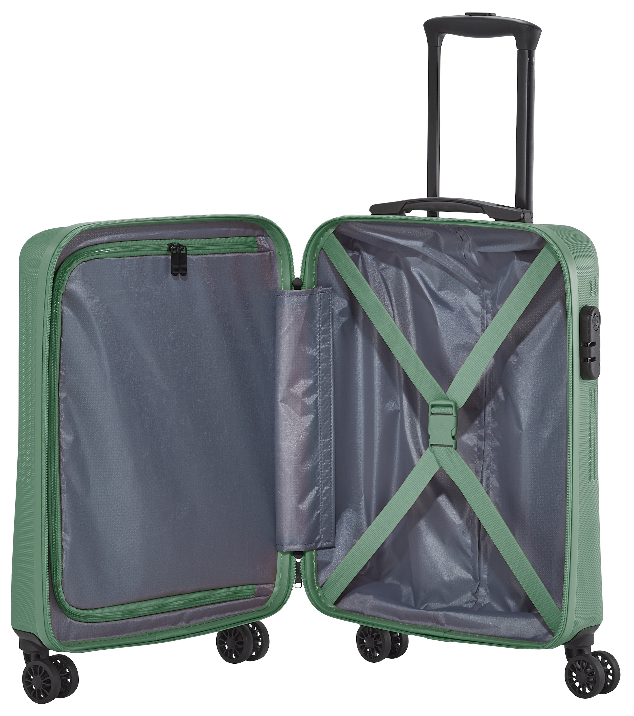 travelite Trolleyset »BALI 4w L/M/S«, (Set, 3 tlg., Hartschalen Trolley Set), Kofferset Reisegepäck Reisekoffer Hartschallenkoffer TSA Schloss