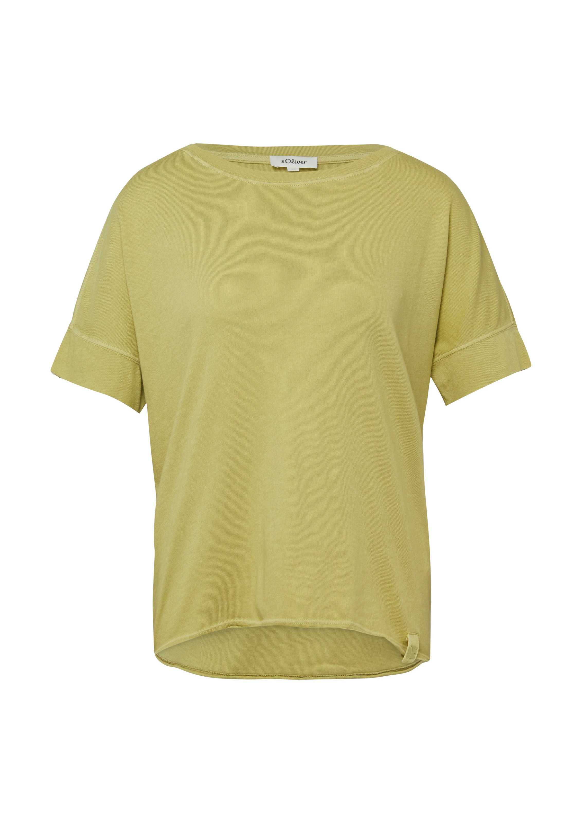 s.Oliver Kurzarmshirt Sommershirt-Kurzarm mit Baumwolle