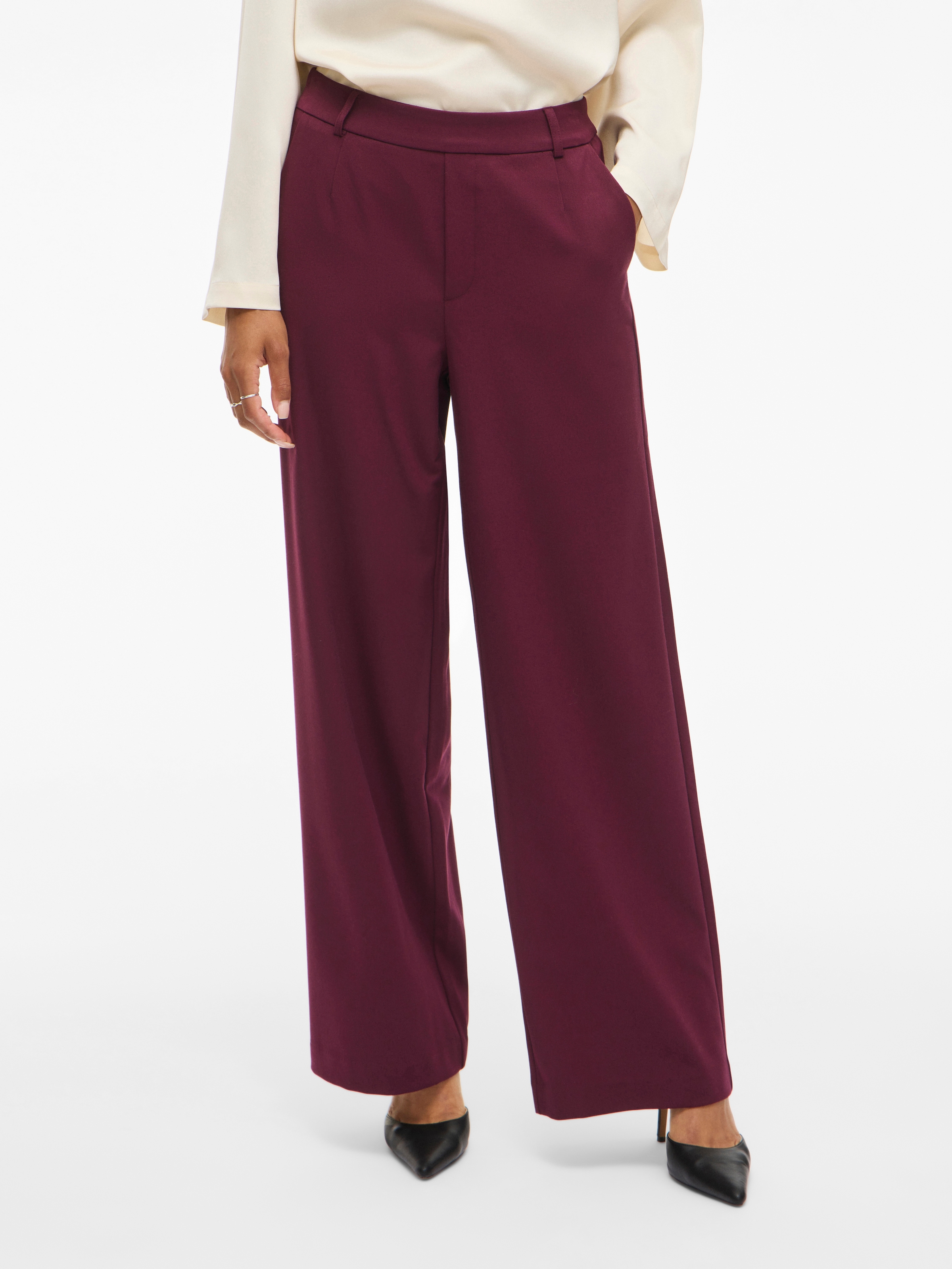Vila Anzughose "VIVARONE HW WIDE PANT - NOOS" Materialmix, slim fit günstig online kaufen