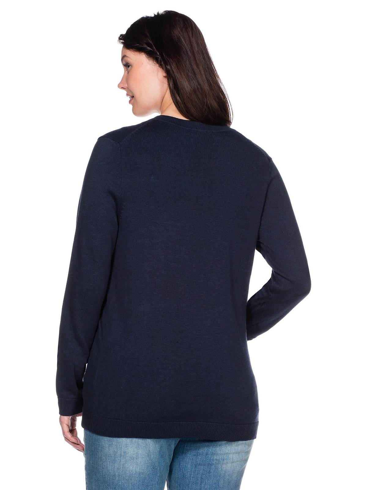 Sheego V-Ausschnitt-Pullover »Große Größen«, aus Feinstrick