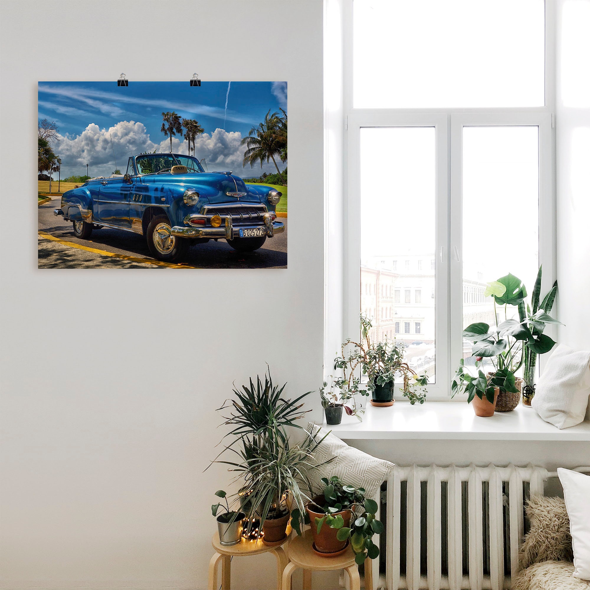 Artland Wandbild »Havanna Flair«, Auto, (1 St.), als Alubild, Outdoorbild, Leinwandbild, Poster, Wandaufkleber