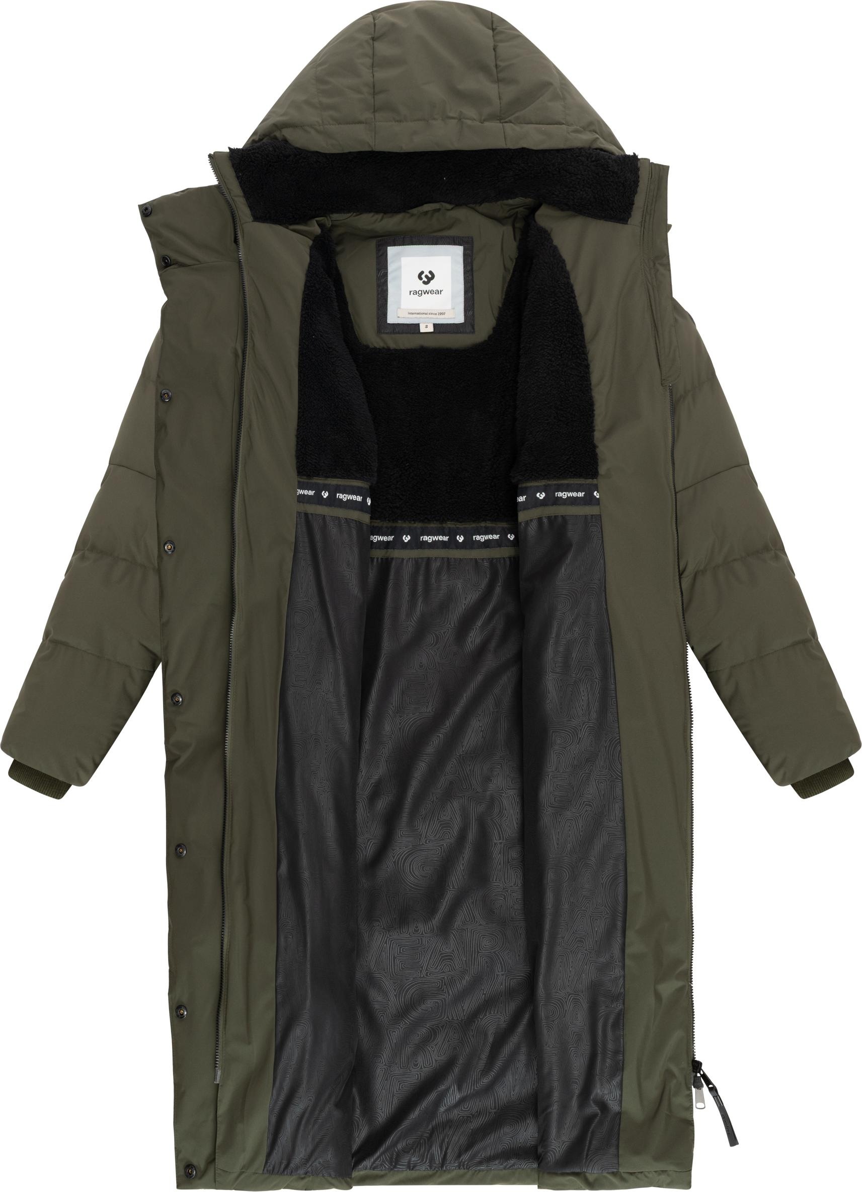 Ragwear Wintermantel »Pavla Long Soft YOUMODO«, Wasserdichter Steppmantel mit Kuschelkragen
