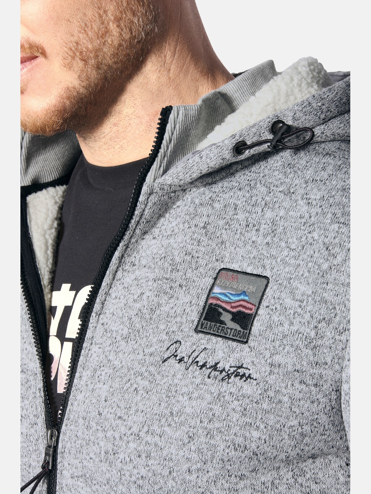 Jan Vanderstorm Sweatjacke »Strickfleecejacke NORVID«