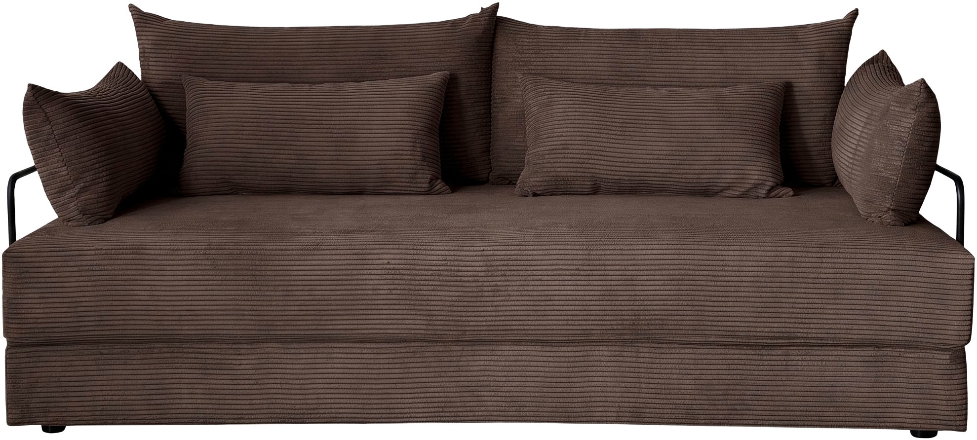 OTTO home Schlafsofa »Benny, Gästebett 181x198 cm, in 2 Qualitäten mit Zierkissen« CLASSIC - Bonnellfedern - ideal als Gästebett