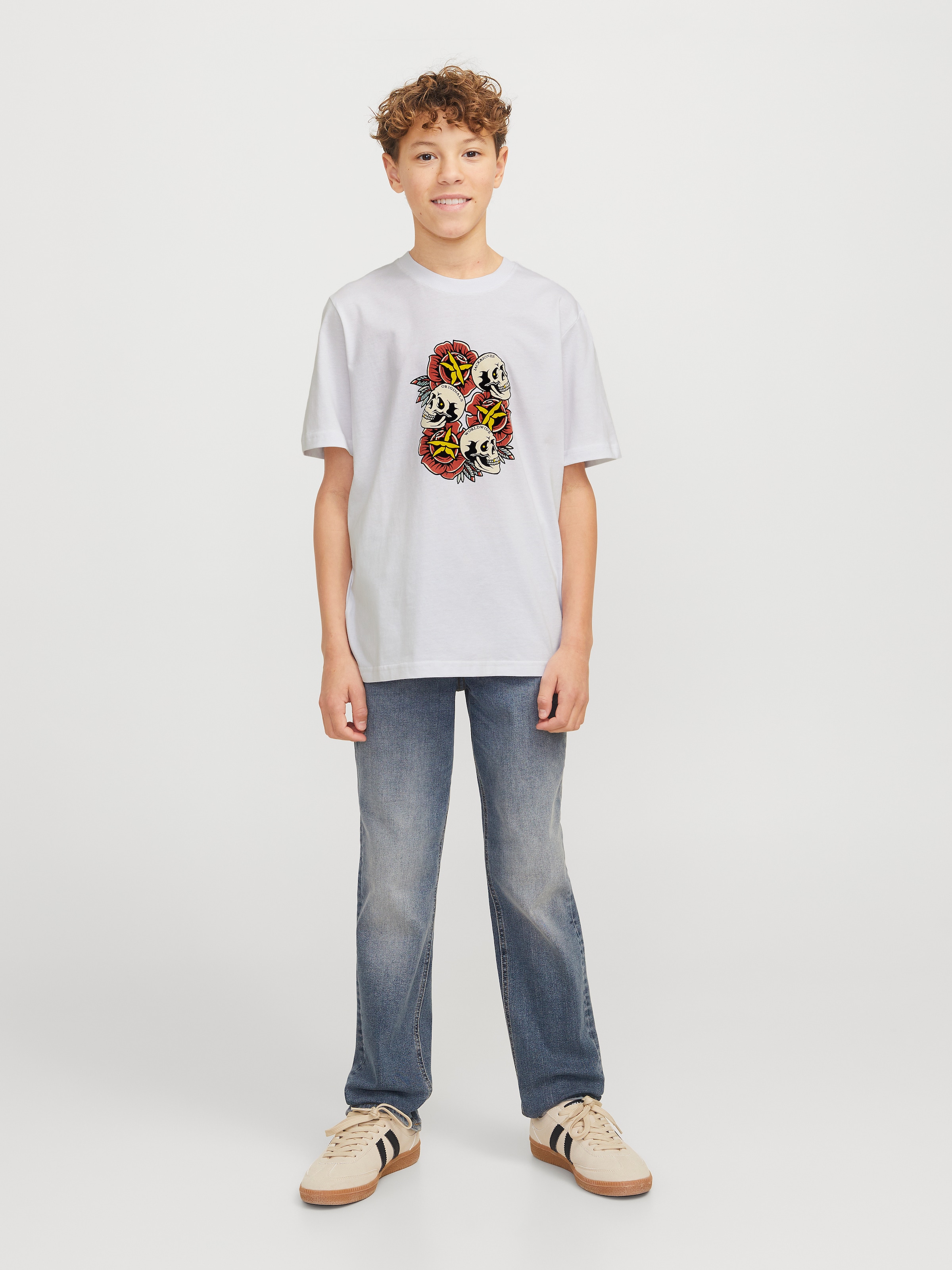Jack & Jones Junior T-Shirt »JORANATOMY SKULL TEE SS CREW NECK SN JNR«