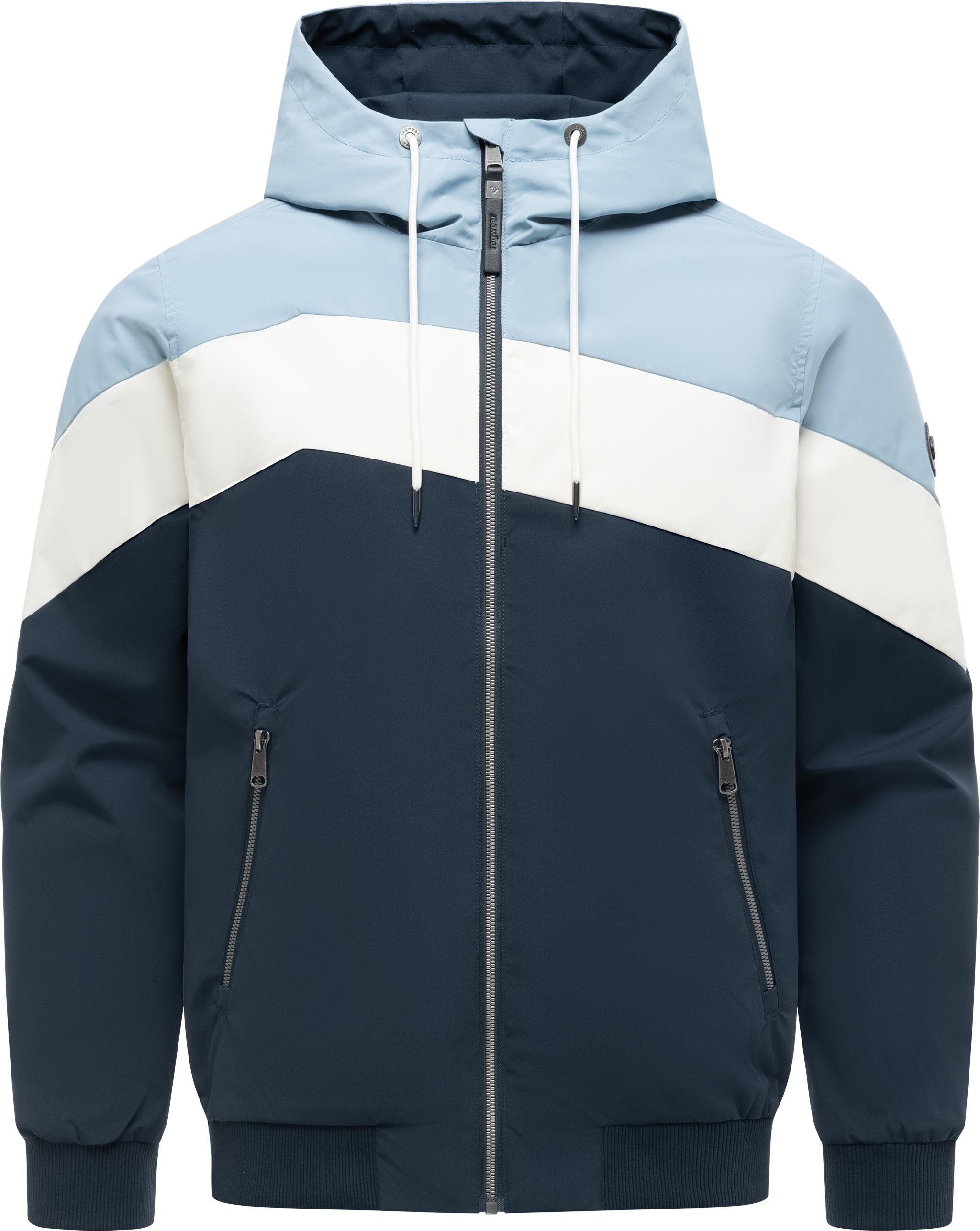 Ragwear Outdoorjacke "Stewie Block YOUMODO" mit Kapuze stylische Herren Übergangsjacke mit großer Kapuze