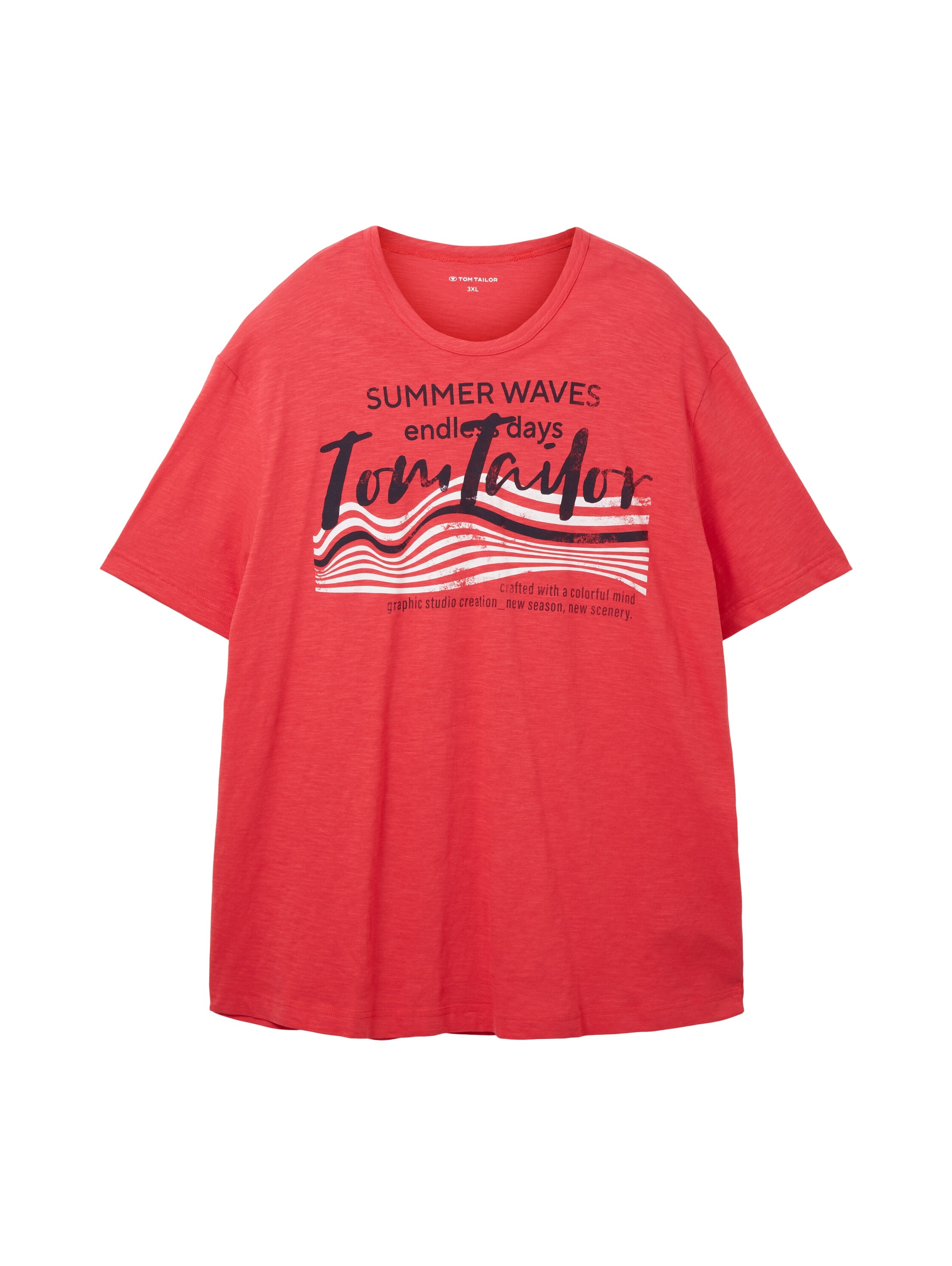 TOM kaufen TAILOR ▷ T-Shirt, BAUR mit | lässigem Frontprint PLUS