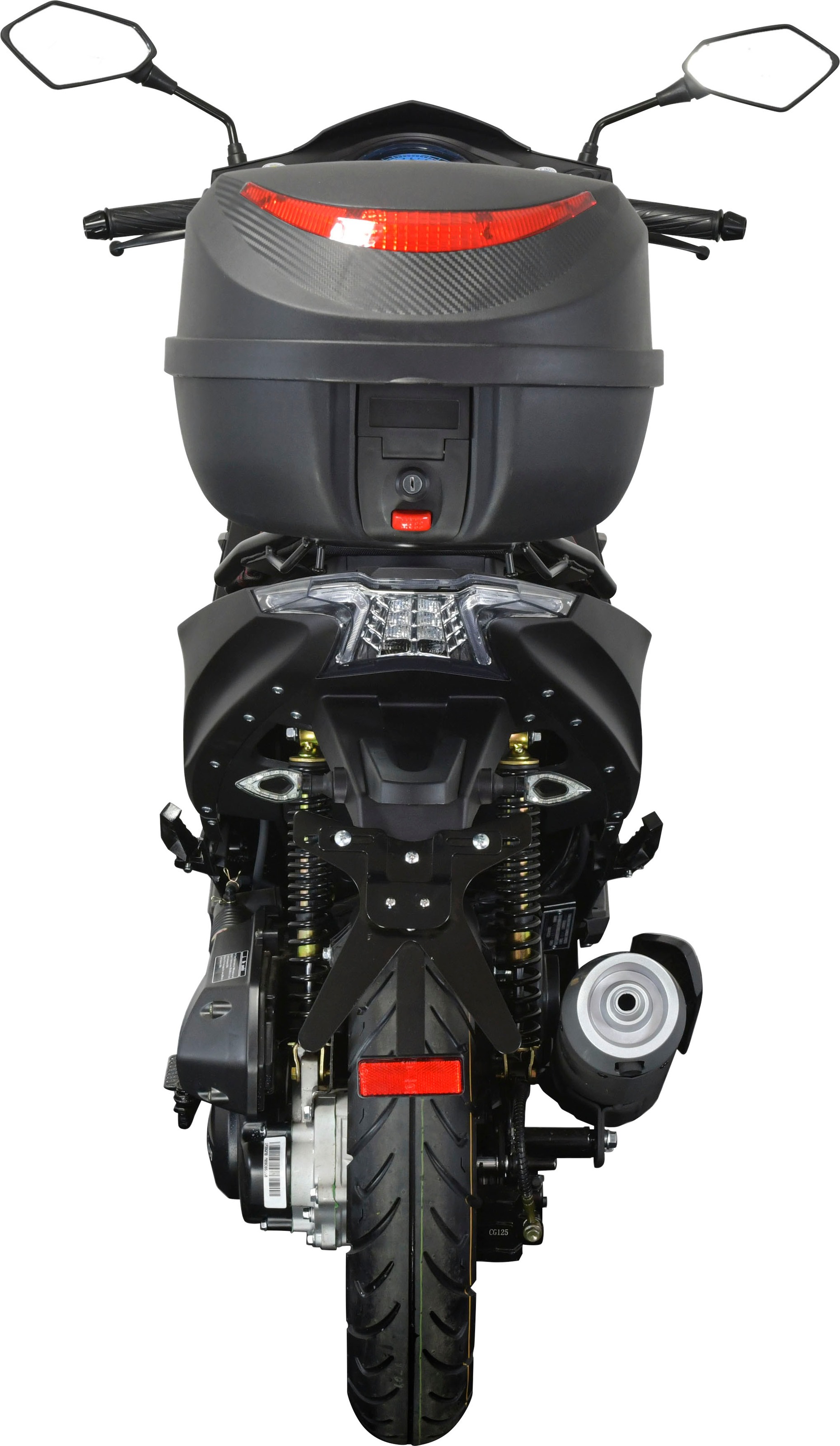 GT UNION Mofaroller »Striker«, 50 cm³, 25 km/h, Euro 5, 2,5 PS, (Set), mit Topcase