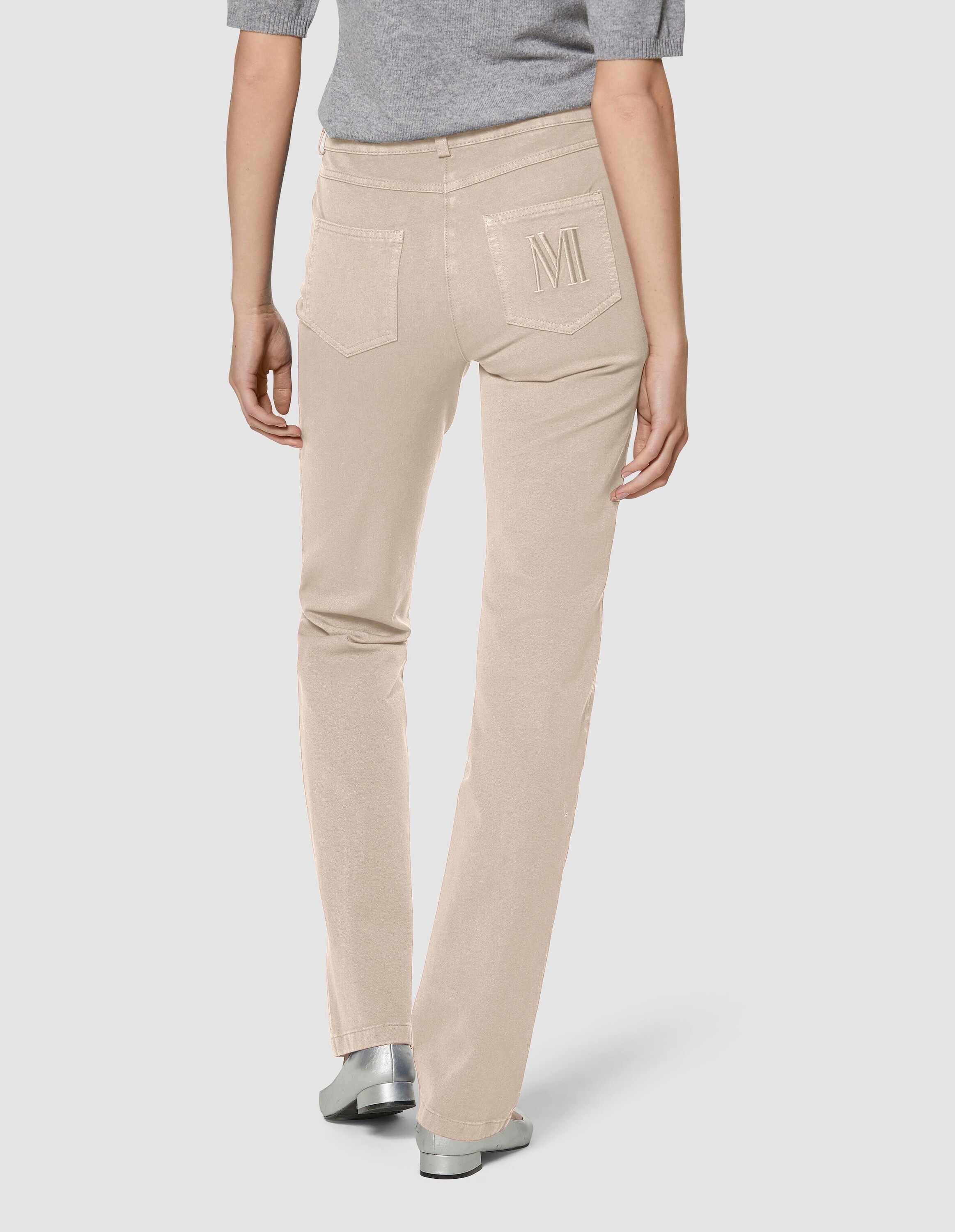 MADELEINE Regular-fit-Jeans »Jeans M-Jeans in gerader Form mit Logo-Stickerei«