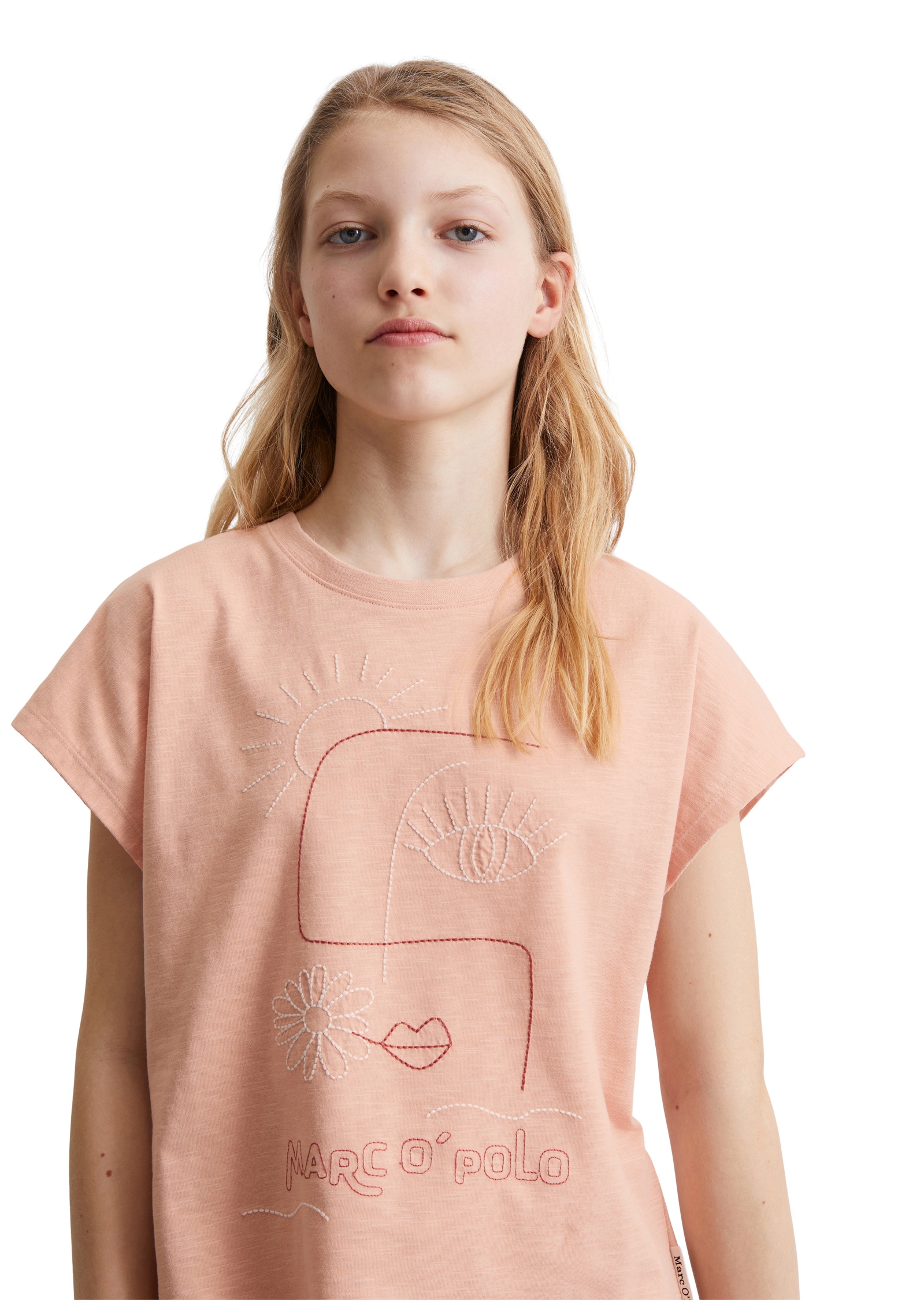 Marc O'Polo T-Shirt »mit dekorativer Stickerei«