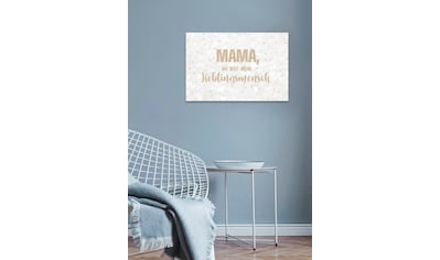 Metallbild »Lieblingsmensch Mama«, Schriftzüge, (1 St.)