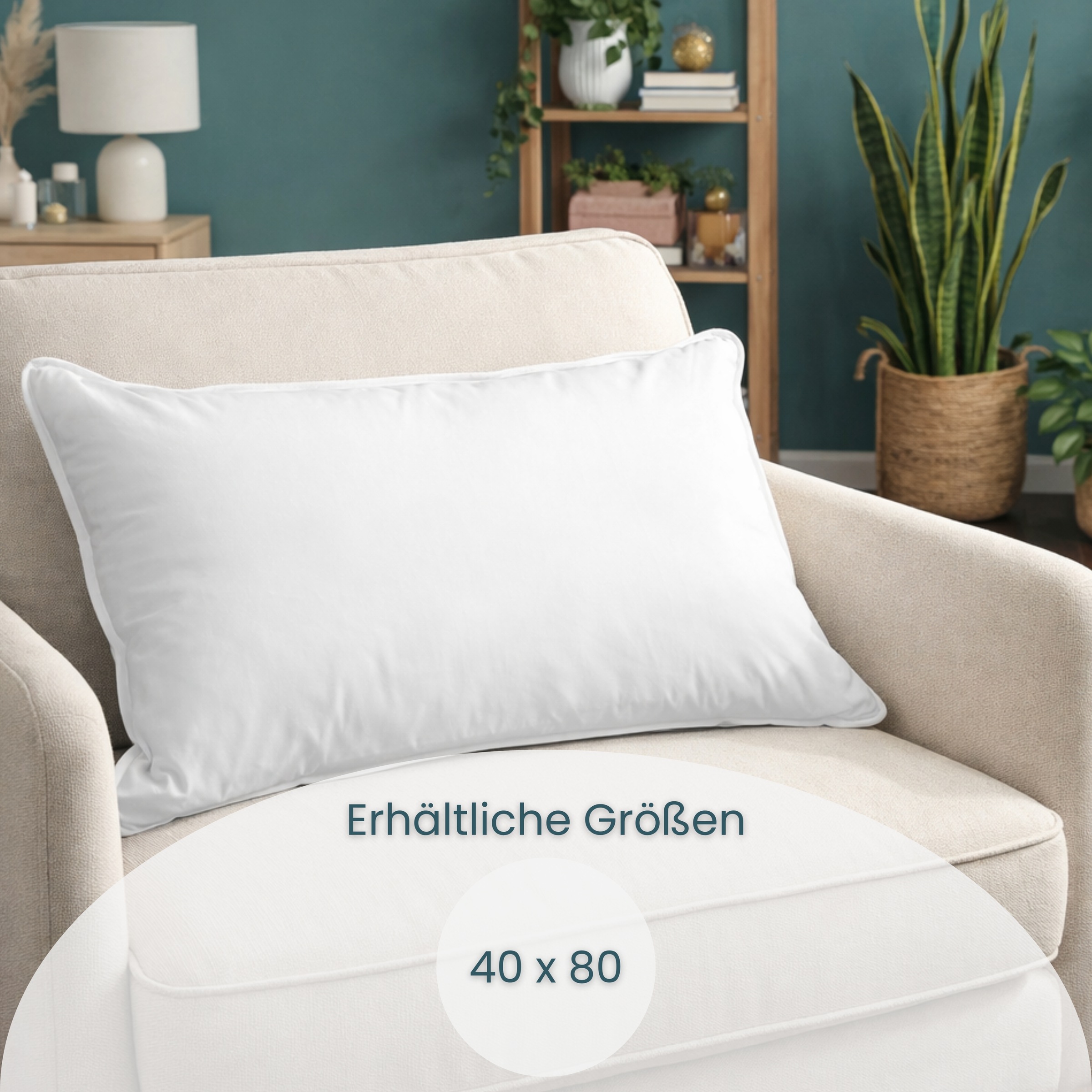 OTTO home Wasserkissen »Aavon, Wasserkissen, Nackenstützkissen 40 x 80 cm« individuell anpassbare Füllmenge, Bezug abnehmbar und waschbar