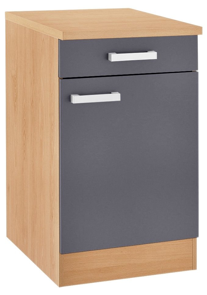 OPTIFIT Spülenschrank "Odense", 50 cm breit, mit Tür und Schubkasten, mit 28 mm starker Arbeitsplatte