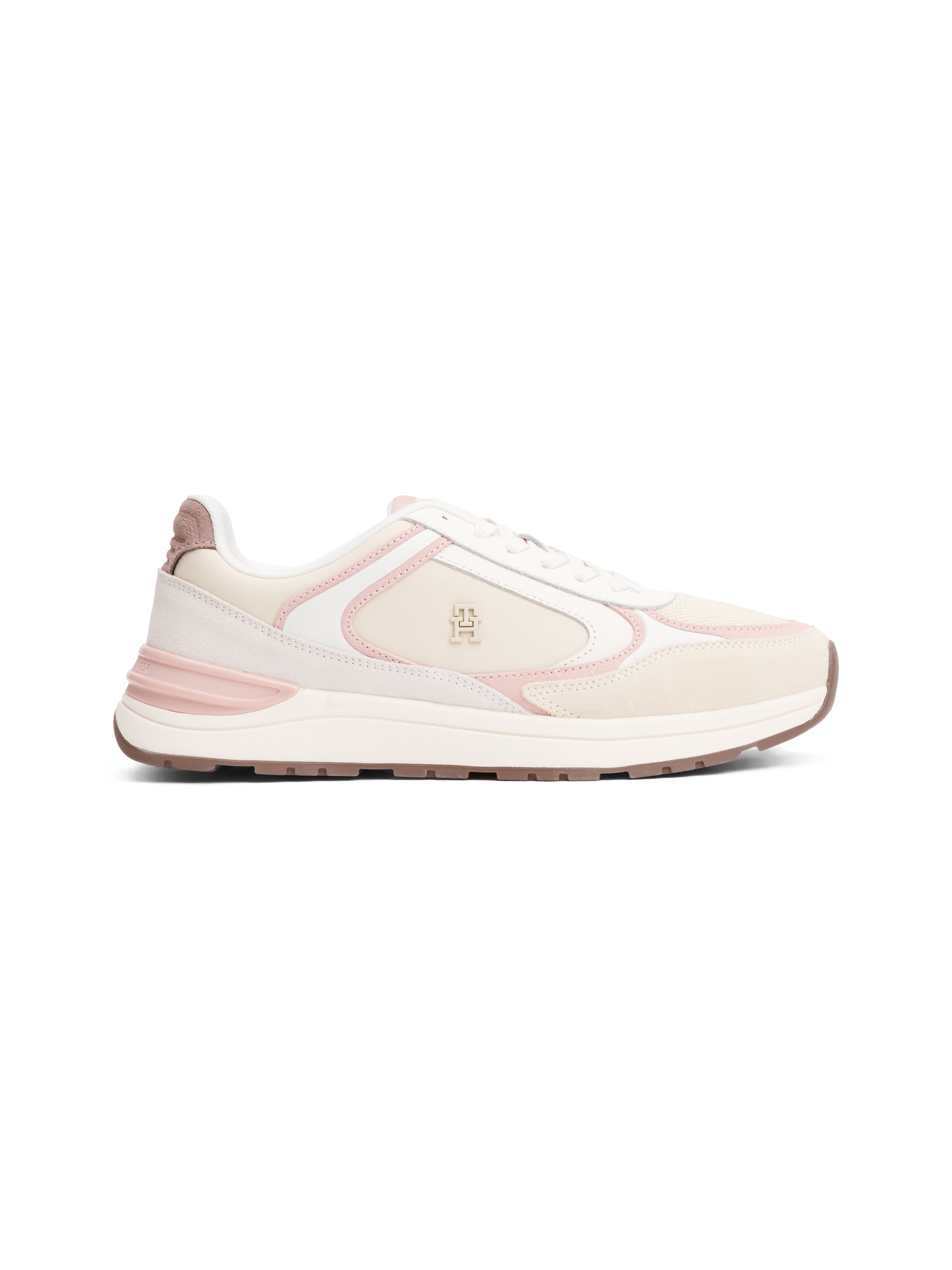 Tommy Hilfiger Keilsneaker »CASUAL FASHION RUNNER MIX«, Plateau, Freizeitschuh, Halbschuh, Schnürer mit TH-Logoapplikation